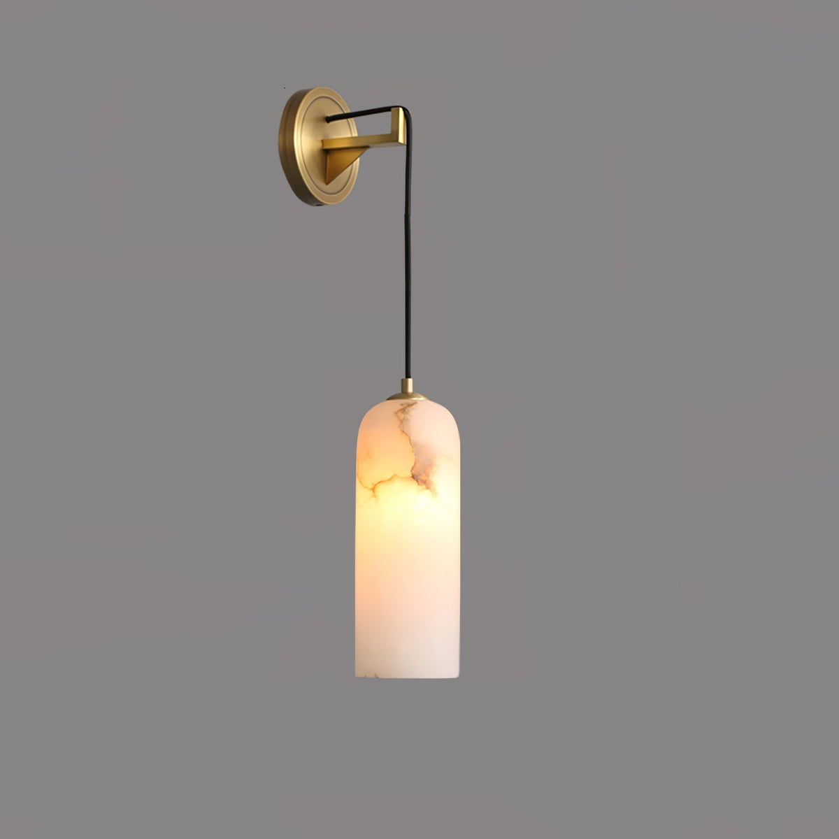 Haelion wandlamp met albasten lampenkap