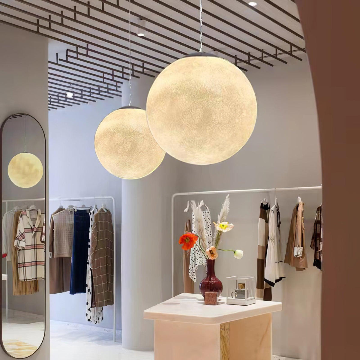 Miralaine hanglamp maansvormig voor woonkamer