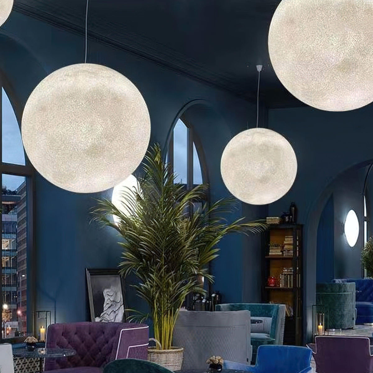 Miralaine hanglamp maansvormig voor woonkamer