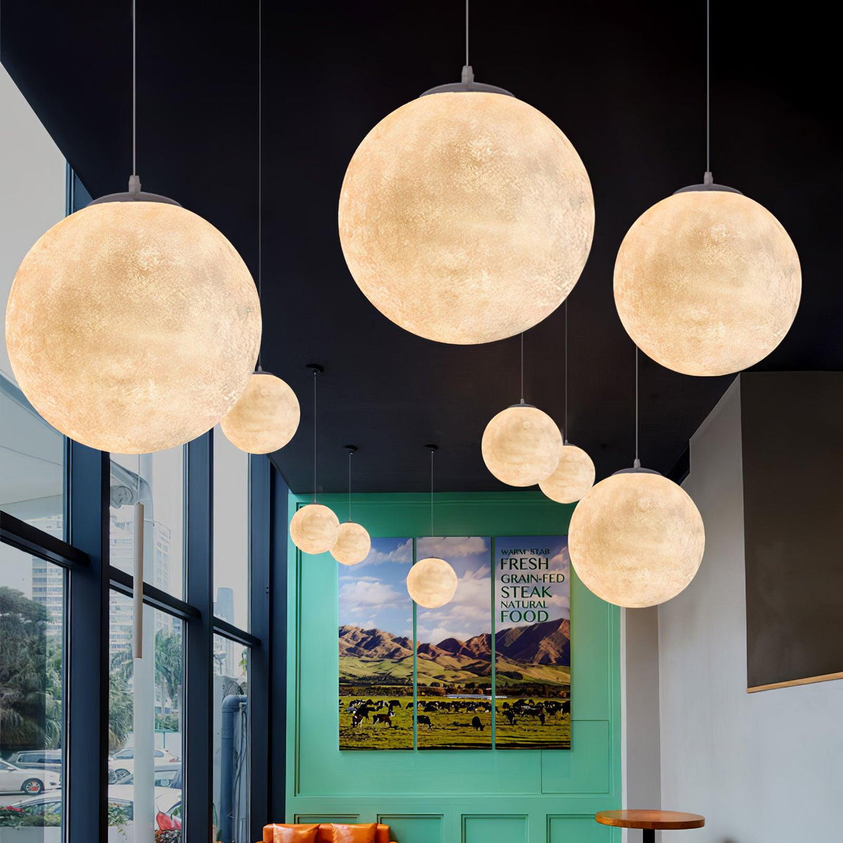 Miralaine hanglamp maansvormig voor woonkamer