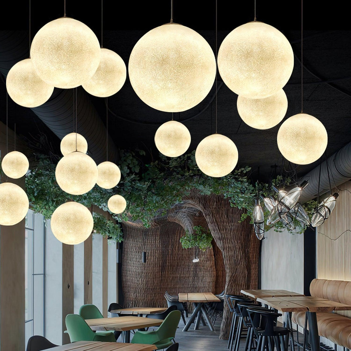 Miralaine hanglamp maansvormig voor woonkamer