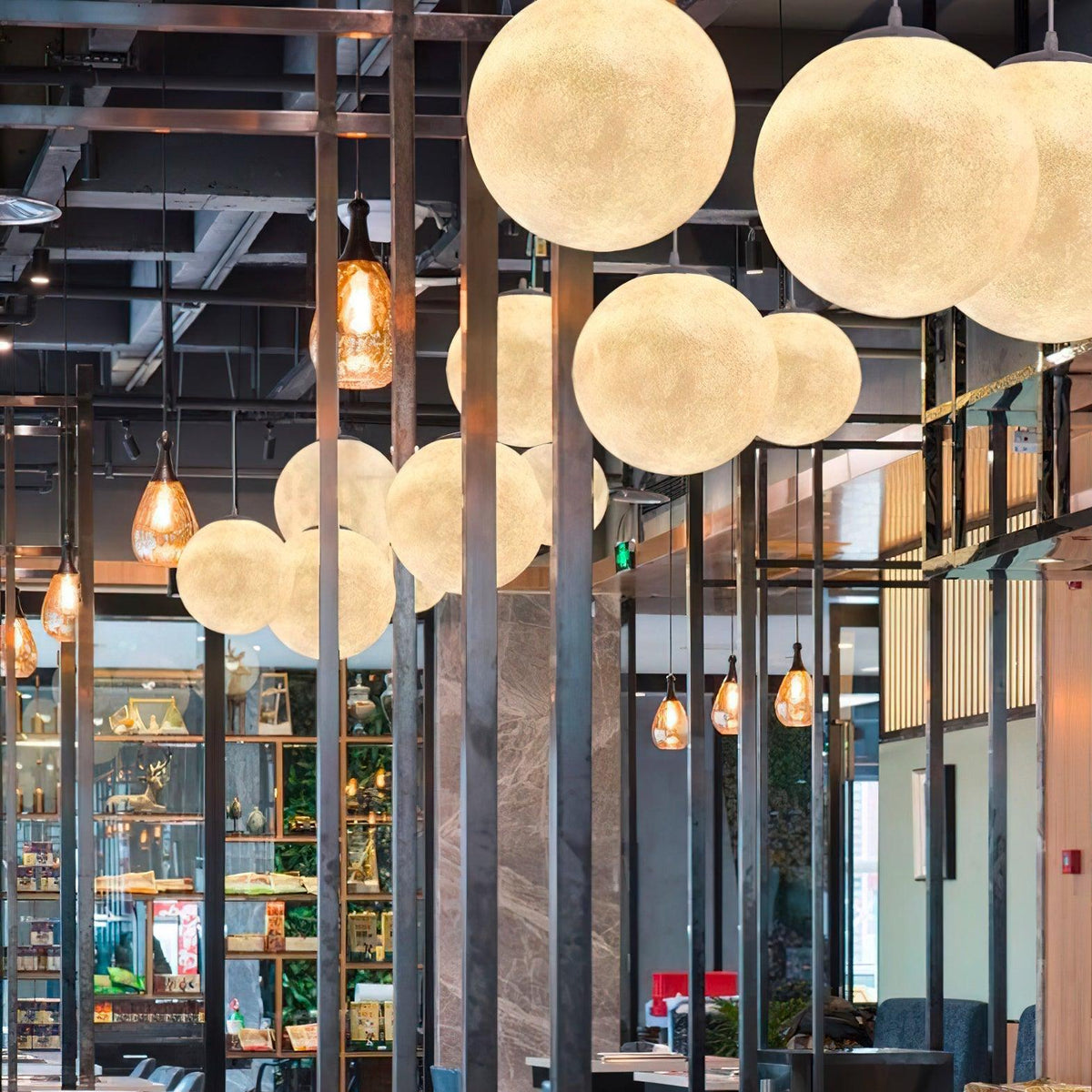 Miralaine hanglamp maansvormig voor woonkamer