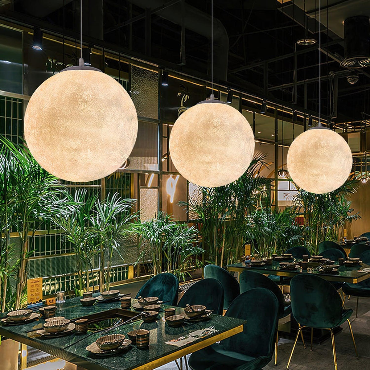 Miralaine hanglamp maansvormig voor woonkamer