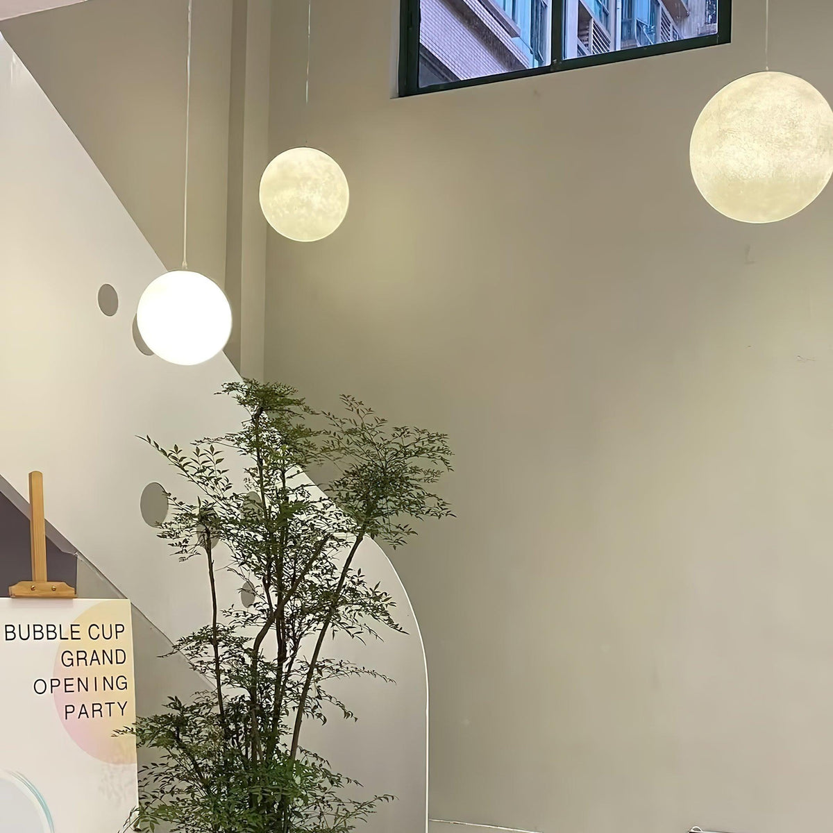 Miralaine hanglamp maansvormig voor woonkamer