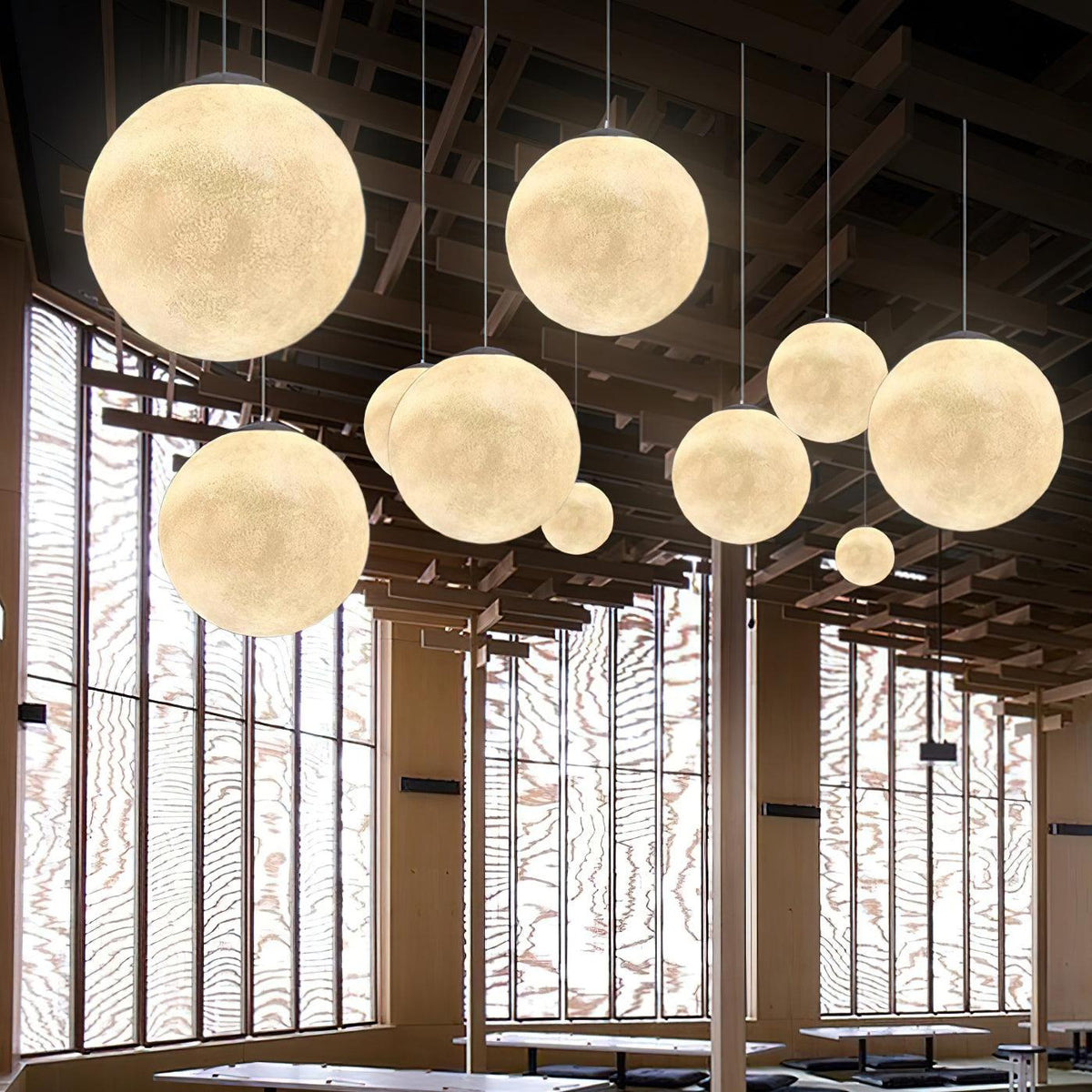 Miralaine hanglamp maansvormig voor woonkamer