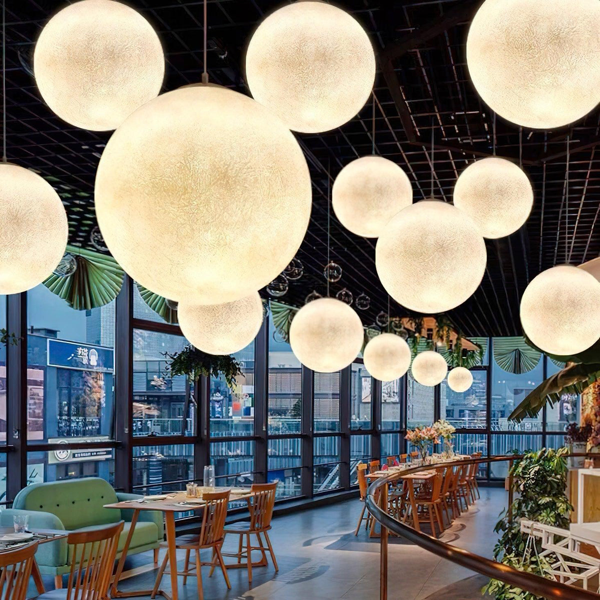 Miralaine hanglamp maansvormig voor woonkamer