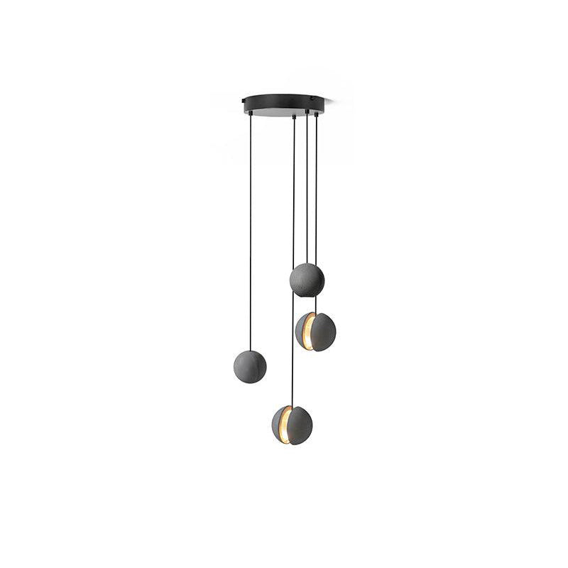Umi hanglamp van beton met bolvormige maan Minimalistisch