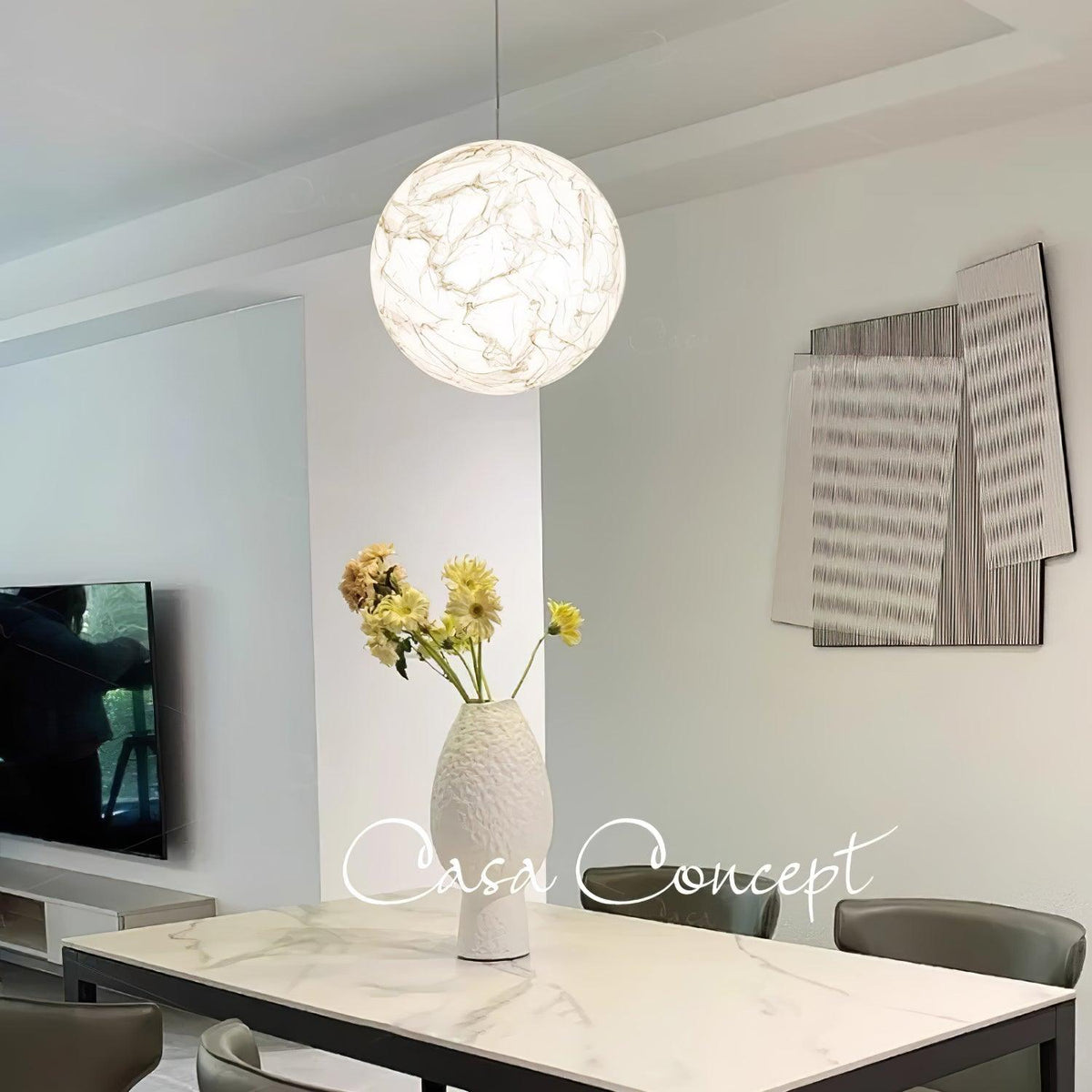 Bolvormig Minimalistisch Zijde Hanglamp