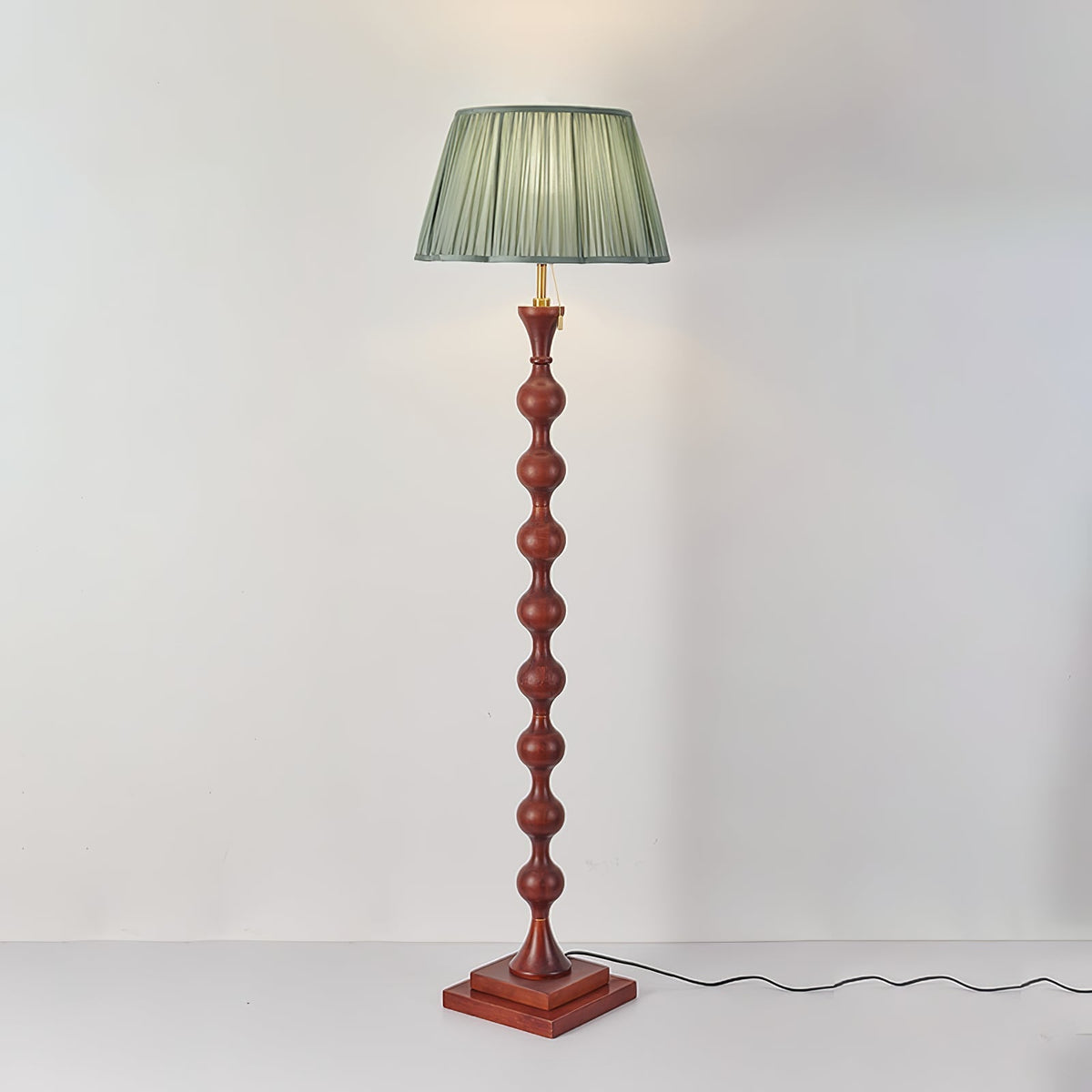 Celon Houten Stoffen Vintage vloerlamp