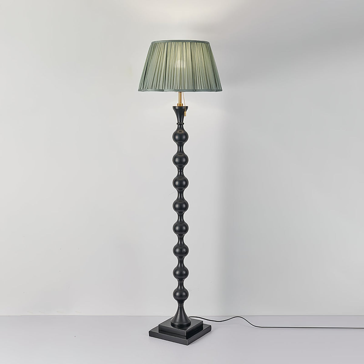 Celon Houten Stoffen Vintage vloerlamp