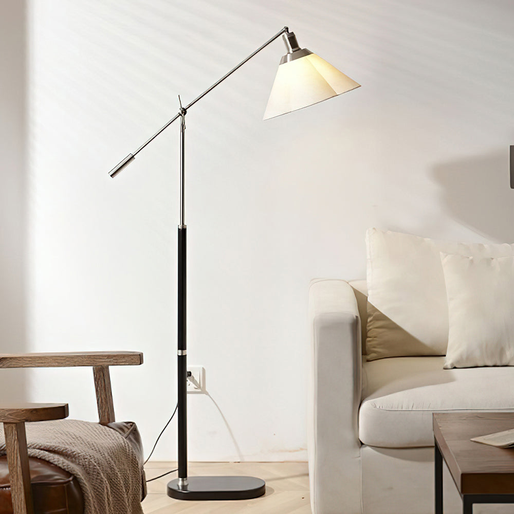 Oreloina vloerlamp goud & walnootkleur