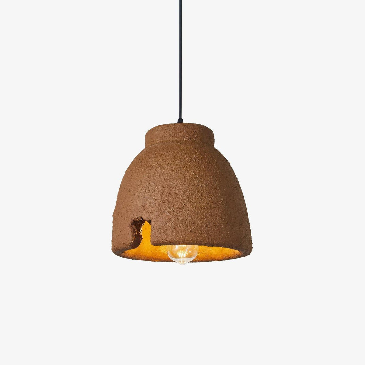 Osileth Wabi-Sabi hanglamp van hars van bruin polystyreen