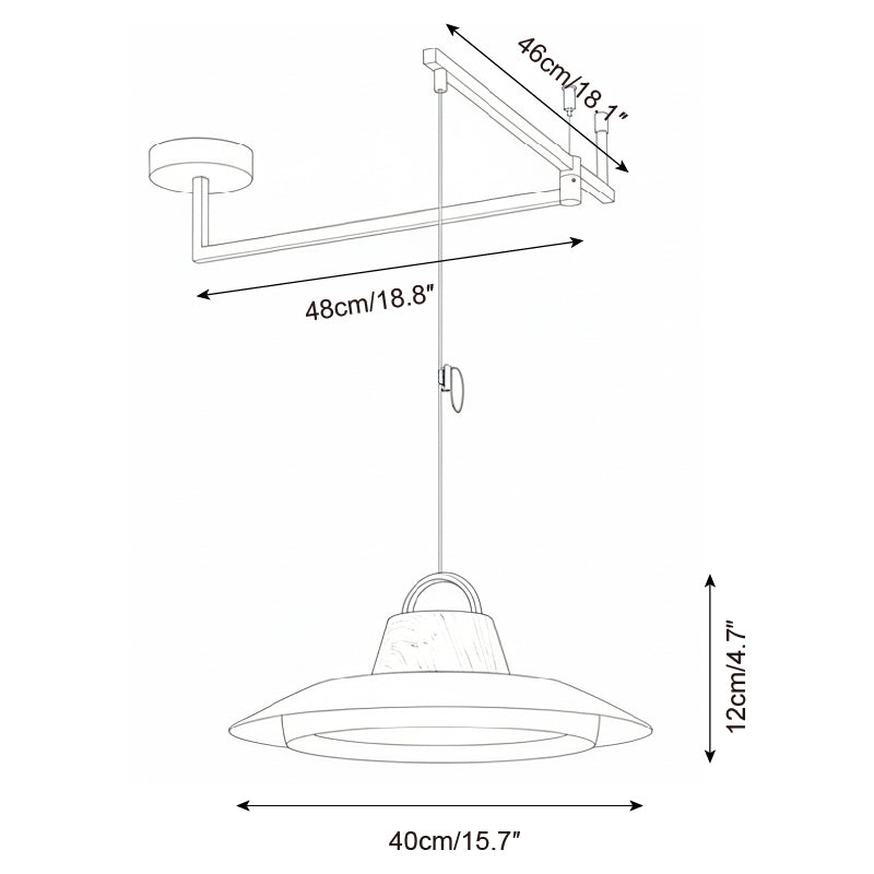 Elaisenne Swing Arm hanglamp