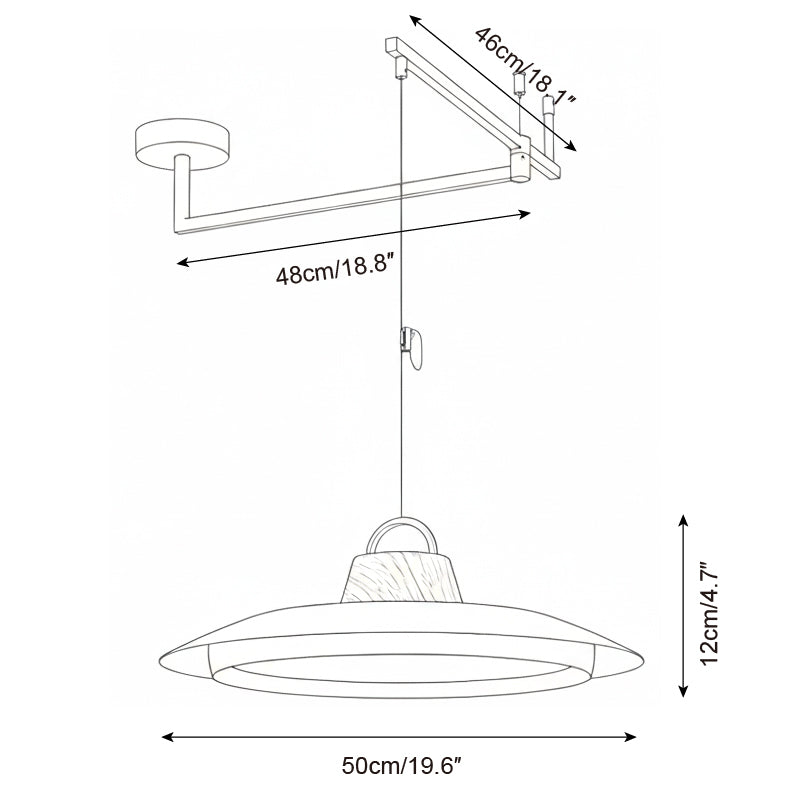 Elaisenne Swing Arm hanglamp