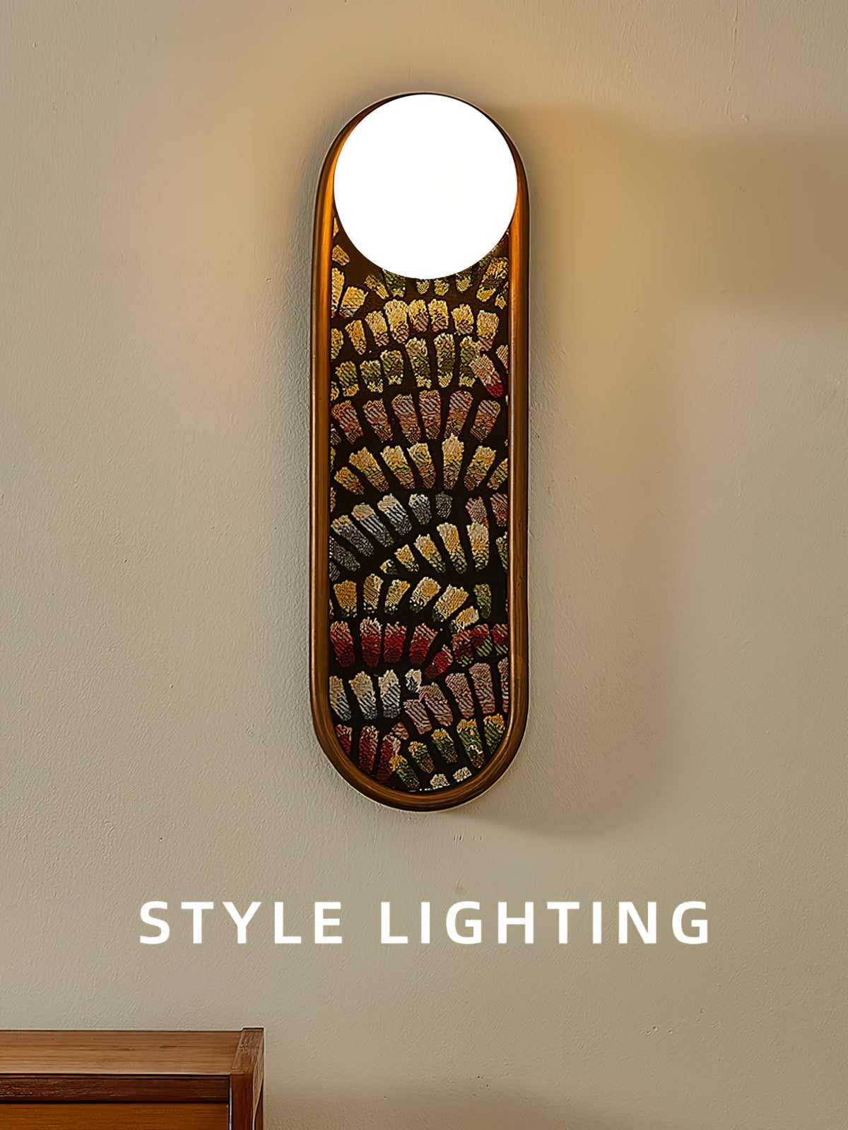 Uzorus Premium Noordse kunst wandlamp van stof