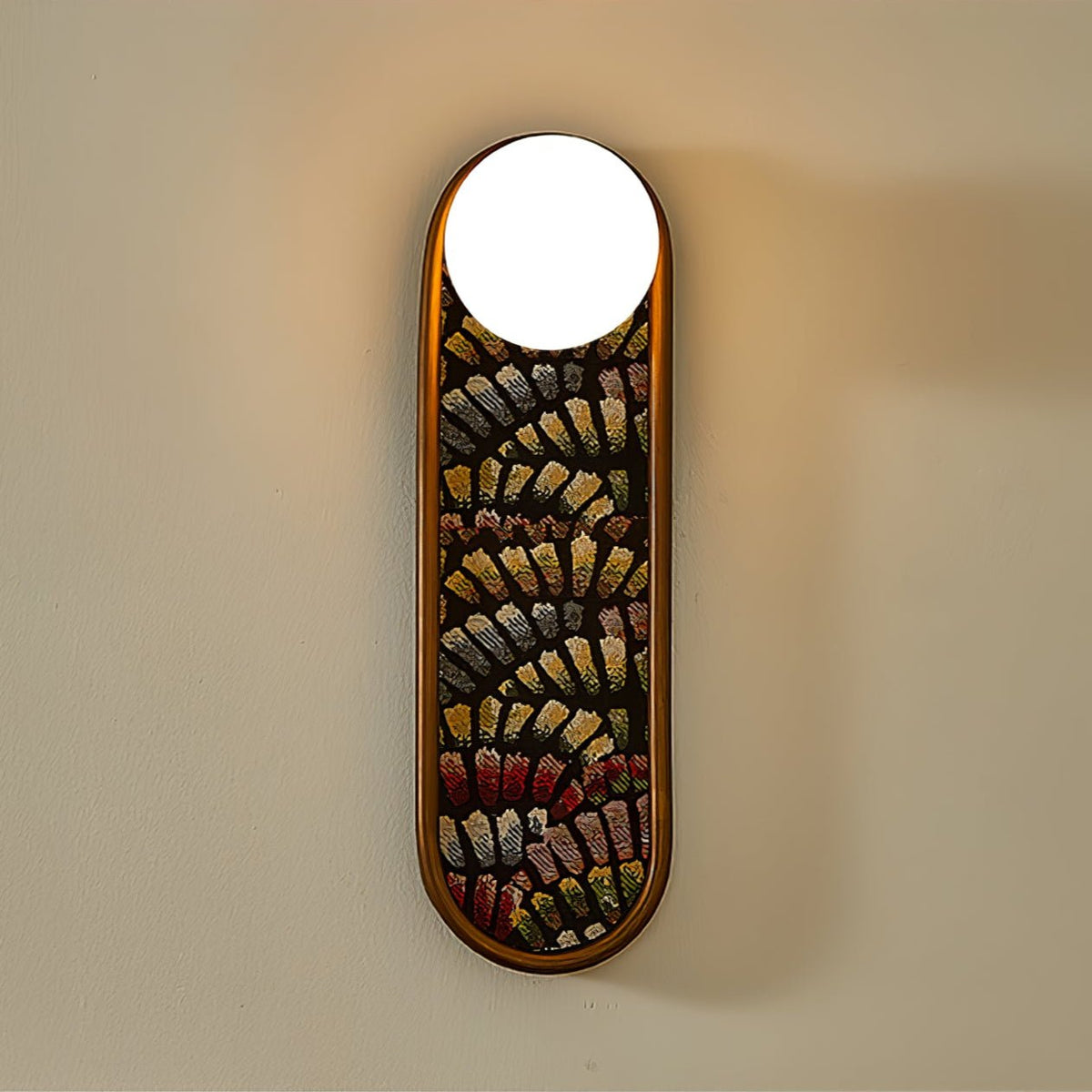 Uzorus Premium Noordse kunst wandlamp van stof