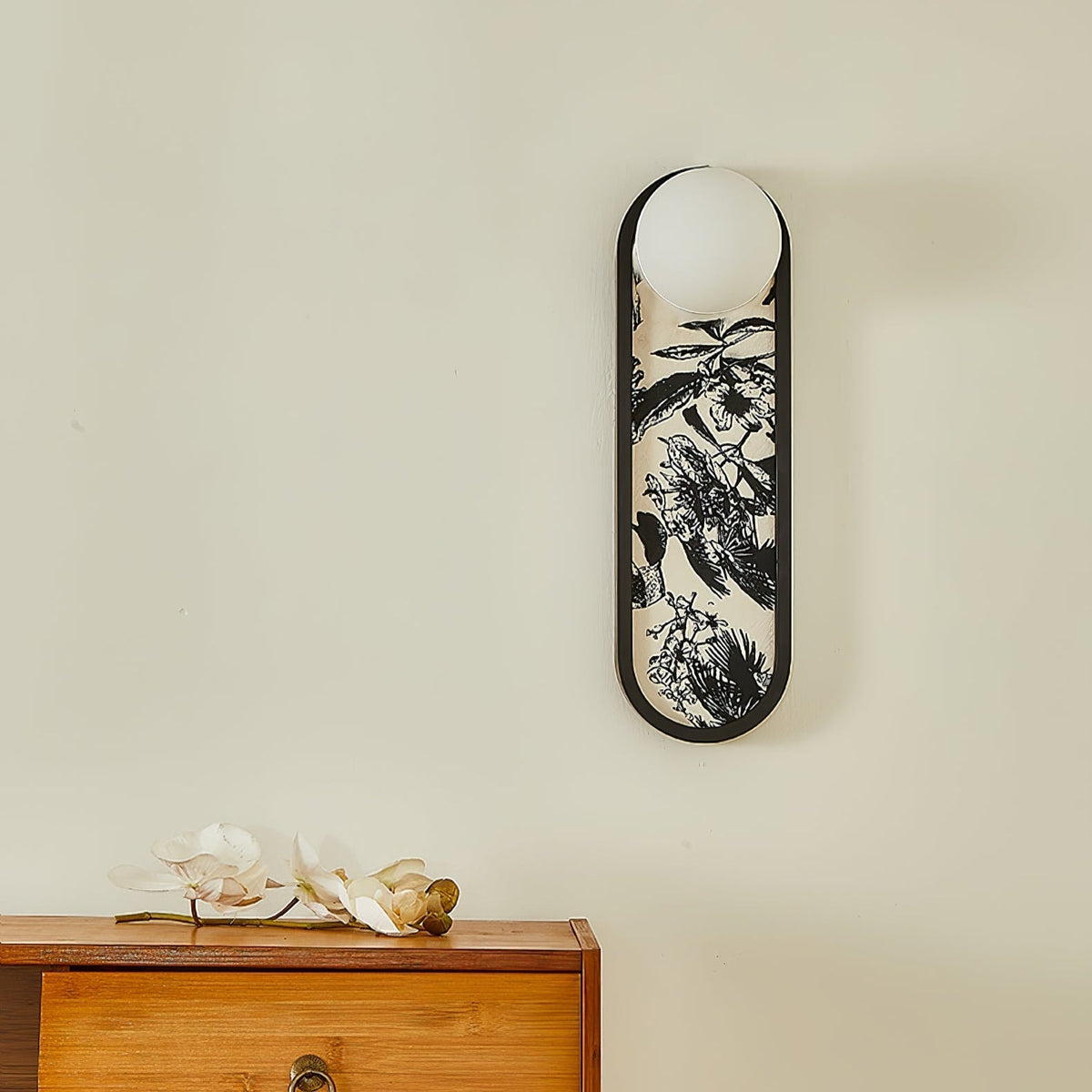 Uzorus Premium Noordse kunst wandlamp van stof
