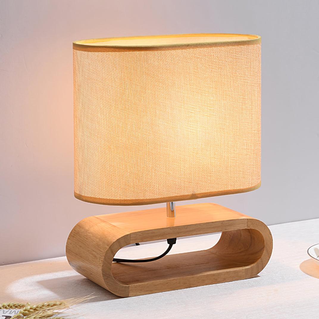 Loop Rustieke houten tafellamp