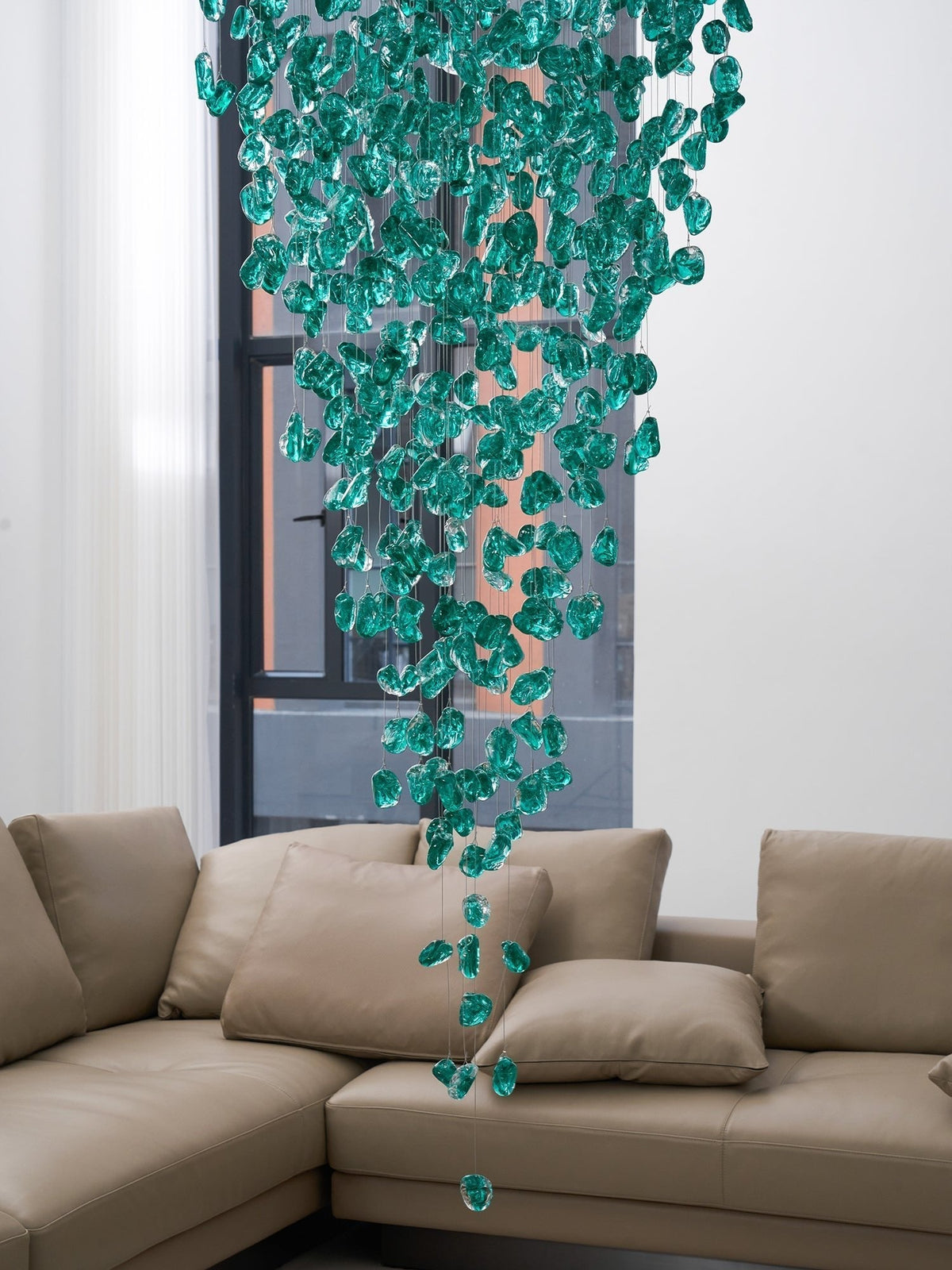 Belora Postmodern luxe Steen Kristal Kroonluchter