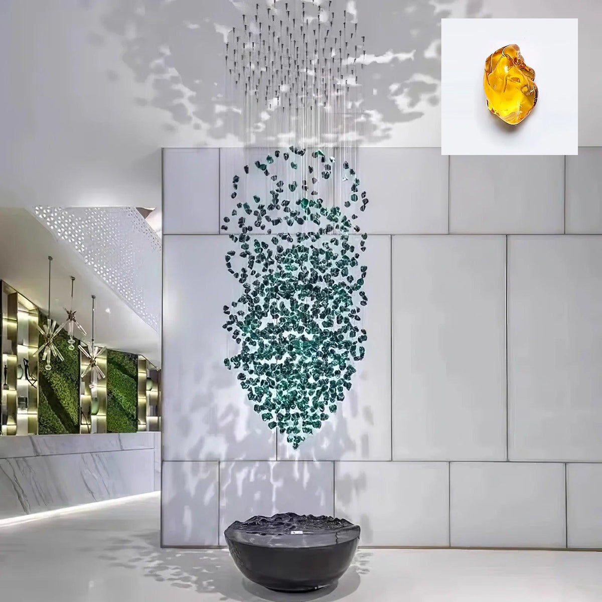 Belora Postmodern luxe Steen Kristal Kroonluchter