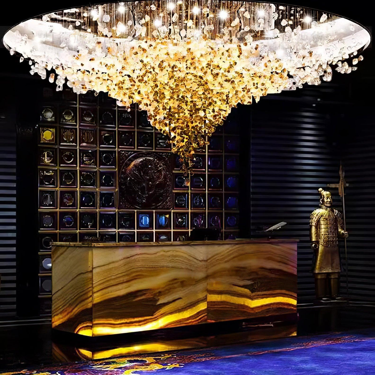Belora Postmodern luxe Steen Kristal Kroonluchter