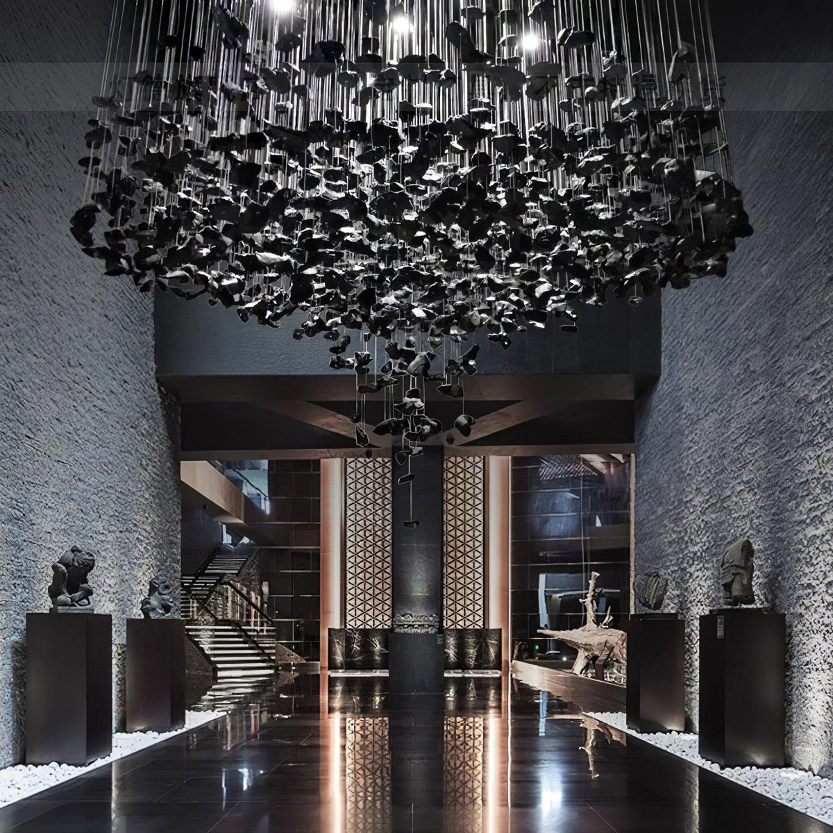 Belora Postmodern luxe Steen Kristal Kroonluchter