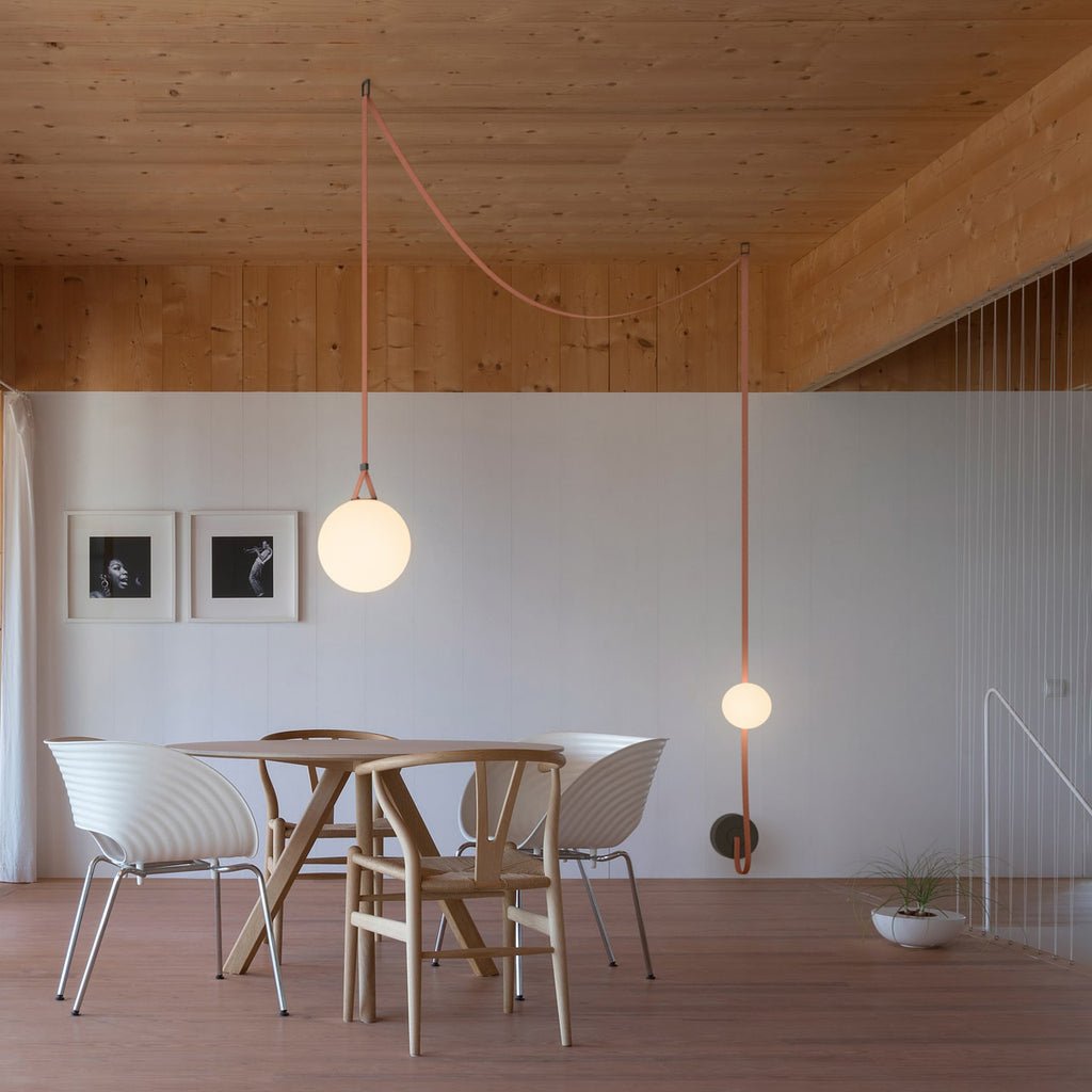 Velinenne hanglamp leerriem glas