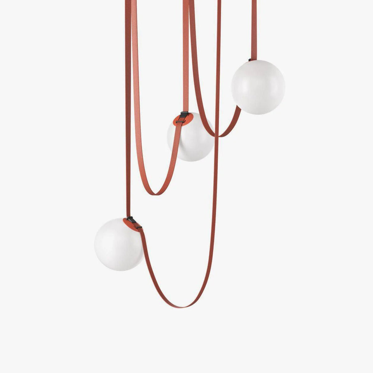 Velinenne hanglamp leerriem glas