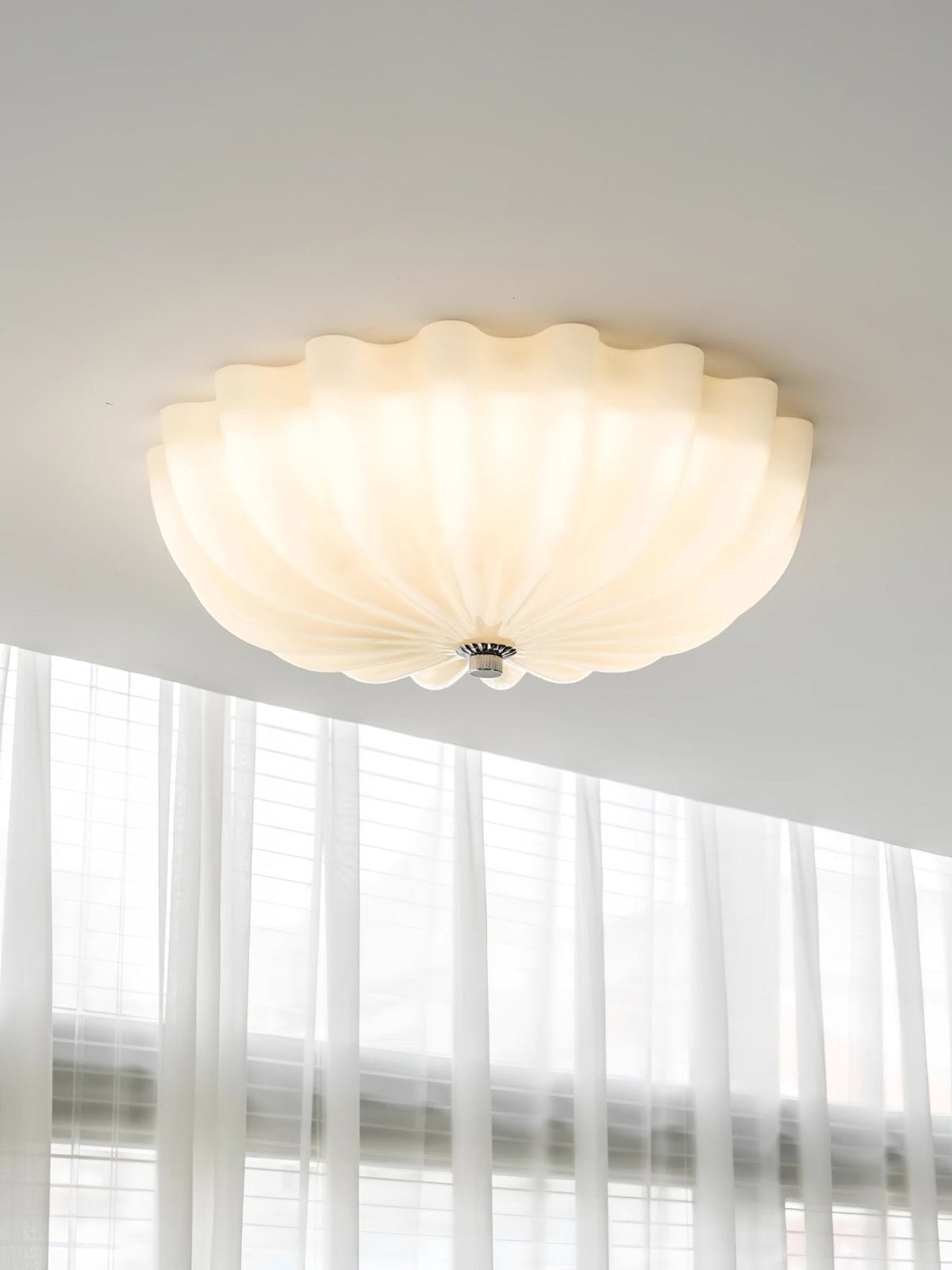 Urelis plafondlamp Murano-glas geblazen schelpvorm