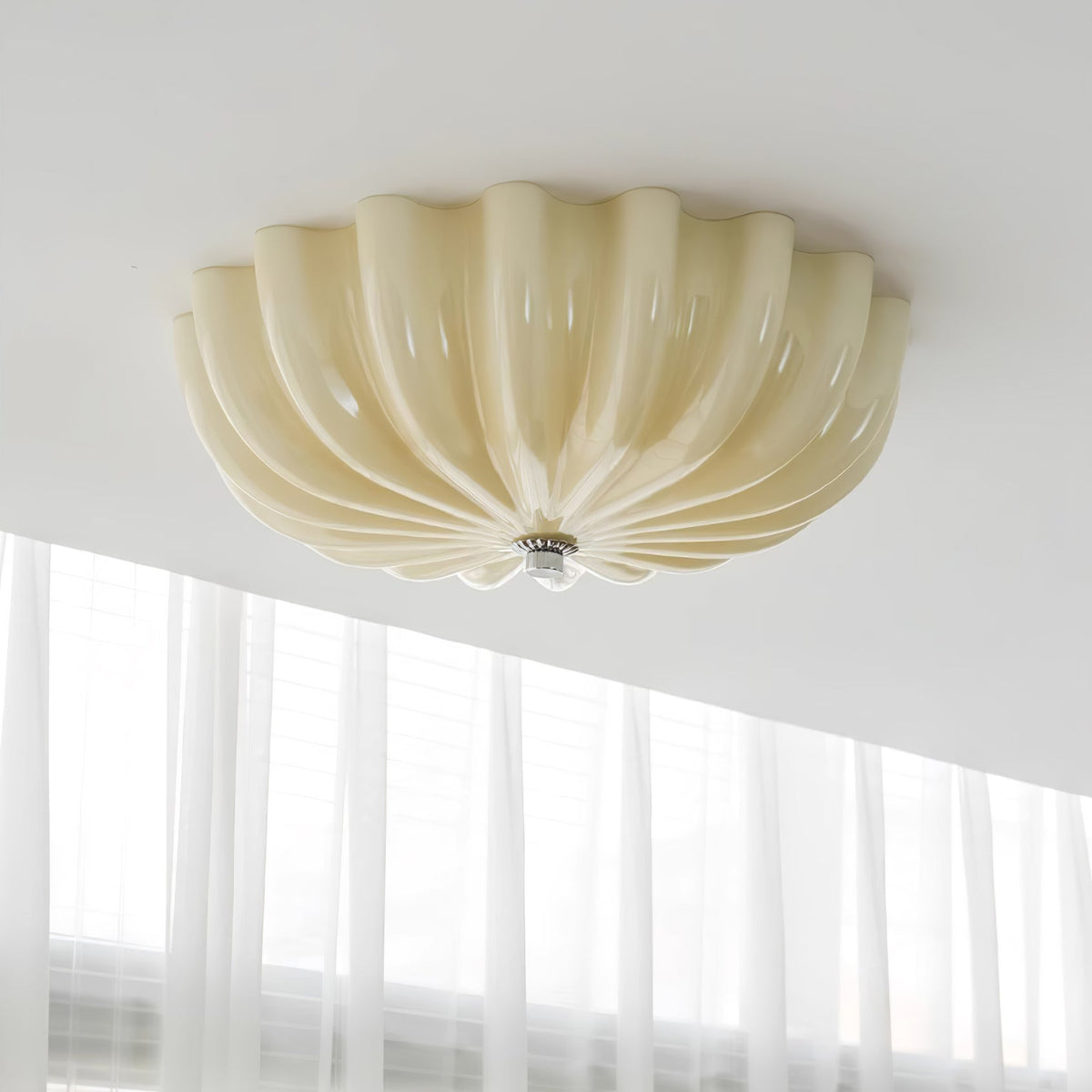Urelis plafondlamp Murano-glas geblazen schelpvorm