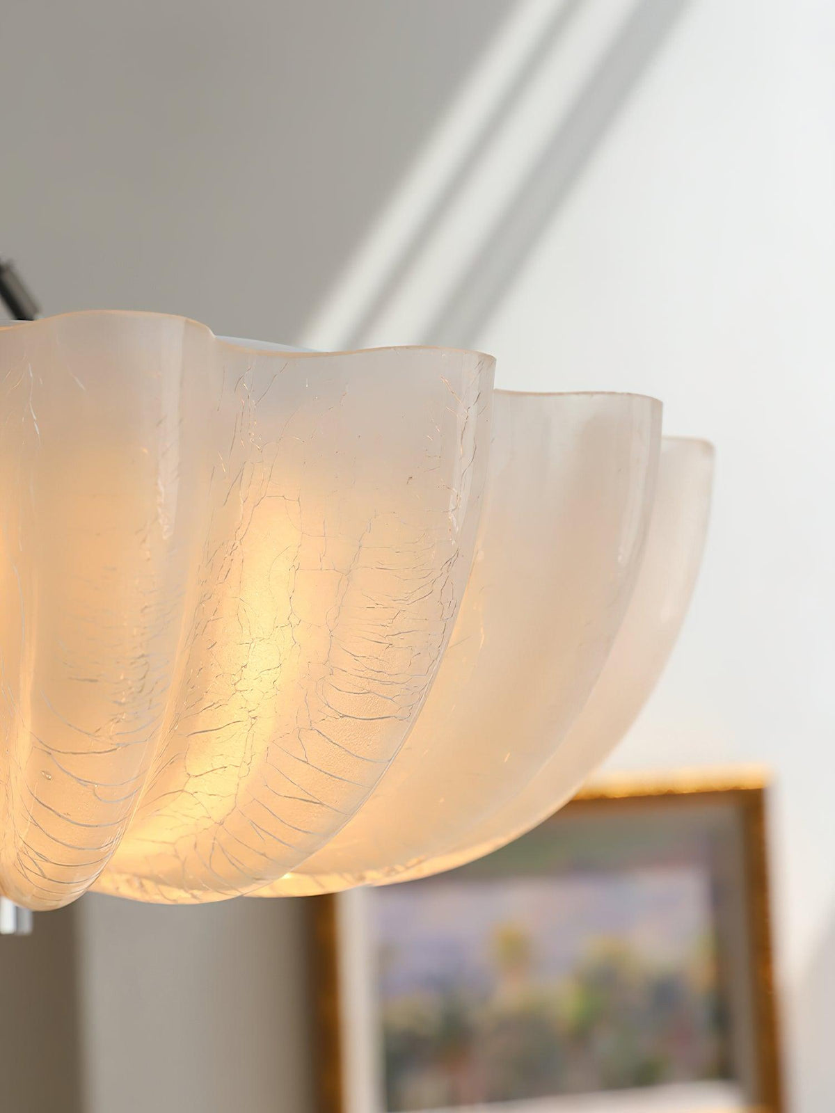Urelis plafondlamp Murano-glas geblazen schelpvorm