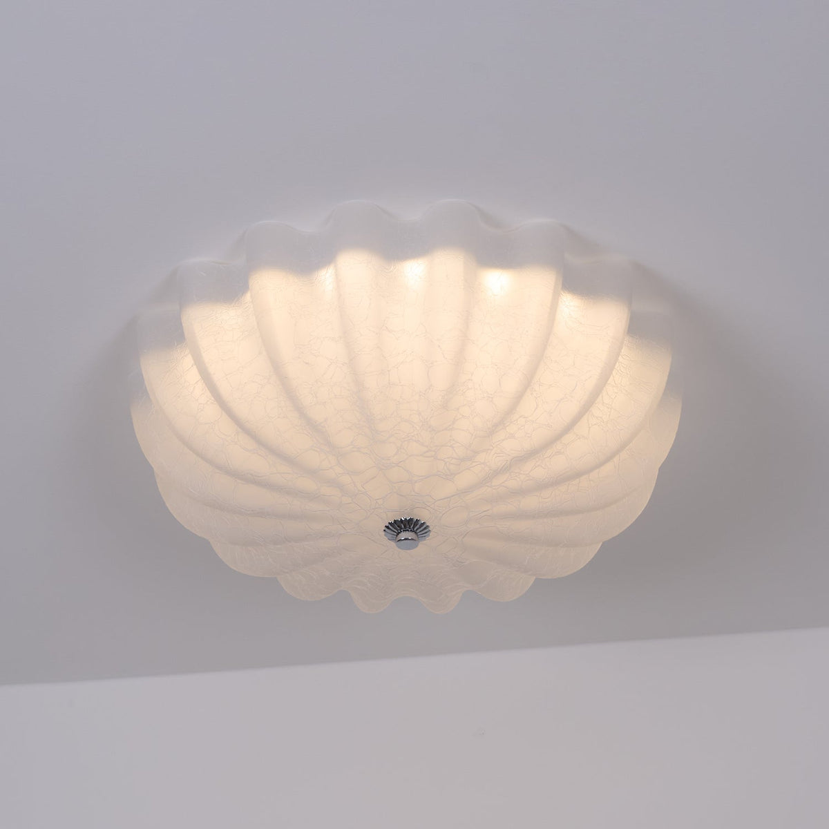 Urelis plafondlamp Murano-glas geblazen schelpvorm