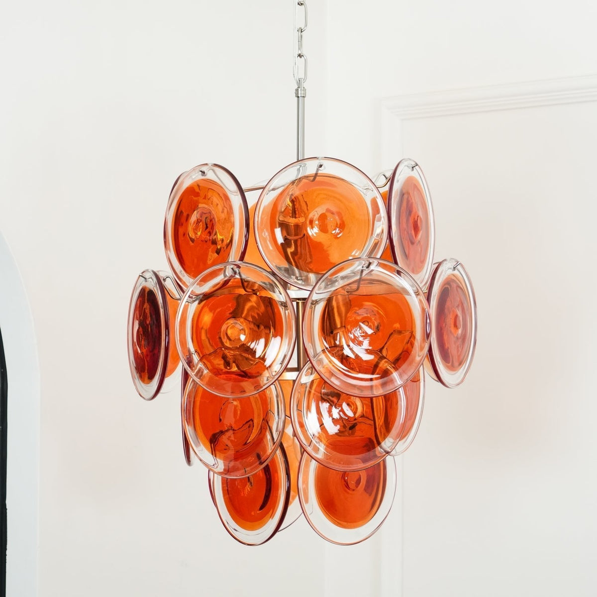 Eiroora Kroonluchter Murano Oranje glas