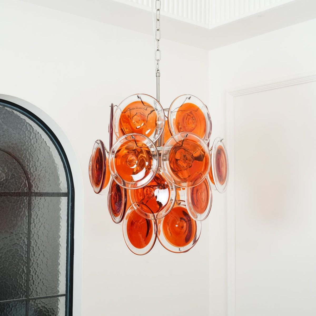 Eiroora Kroonluchter Murano Oranje glas