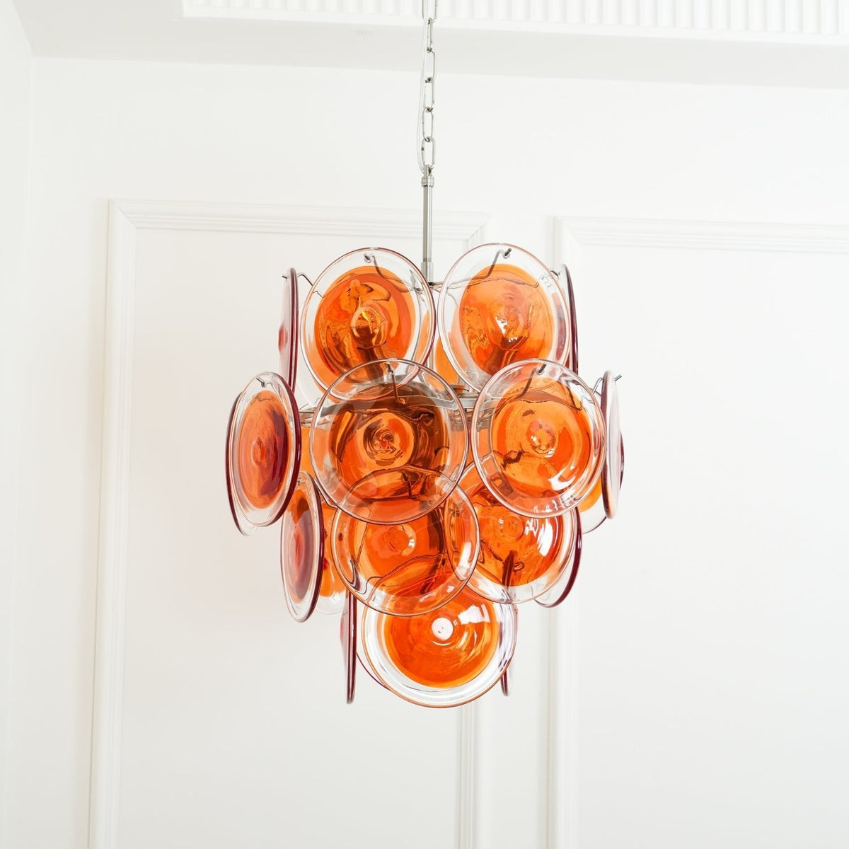 Eiroora Kroonluchter Murano Oranje glas