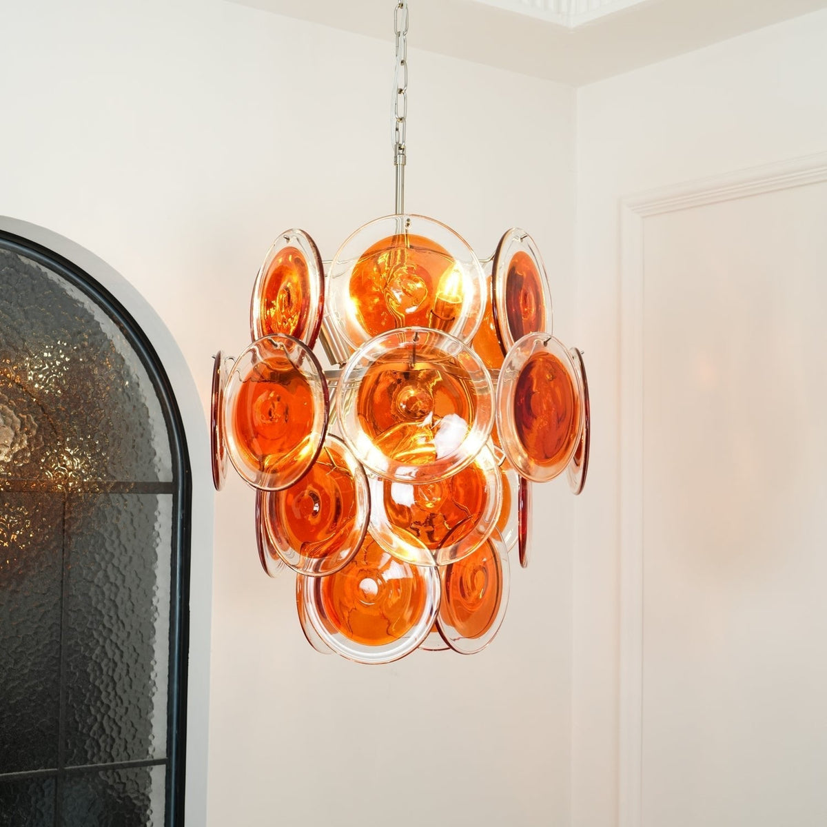 Eiroora Kroonluchter Murano Oranje glas