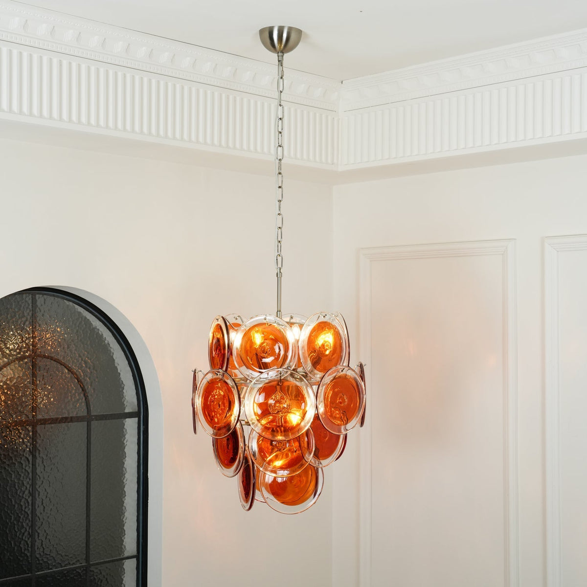 Eiroora Kroonluchter Murano Oranje glas