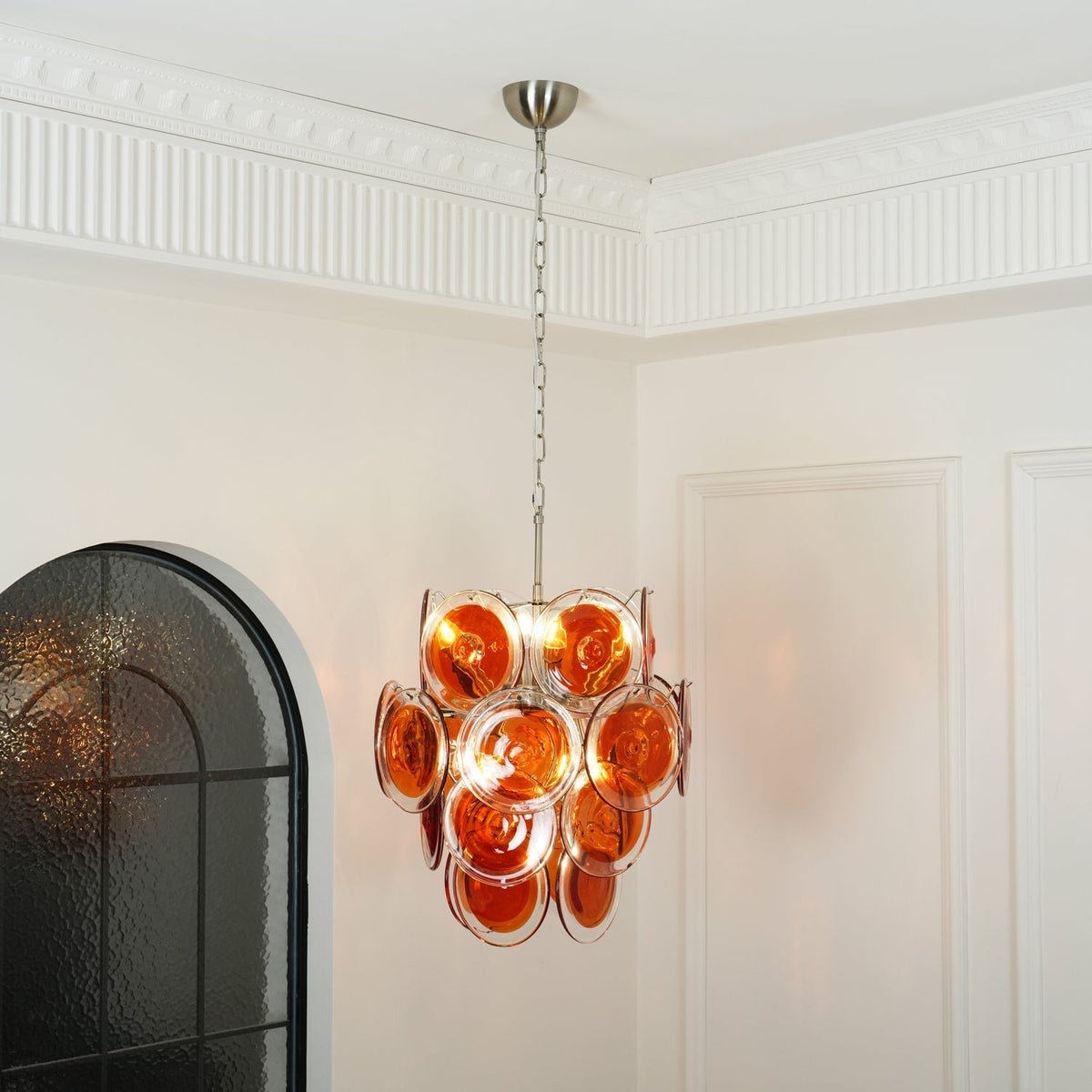 Eiroora Kroonluchter Murano Oranje glas
