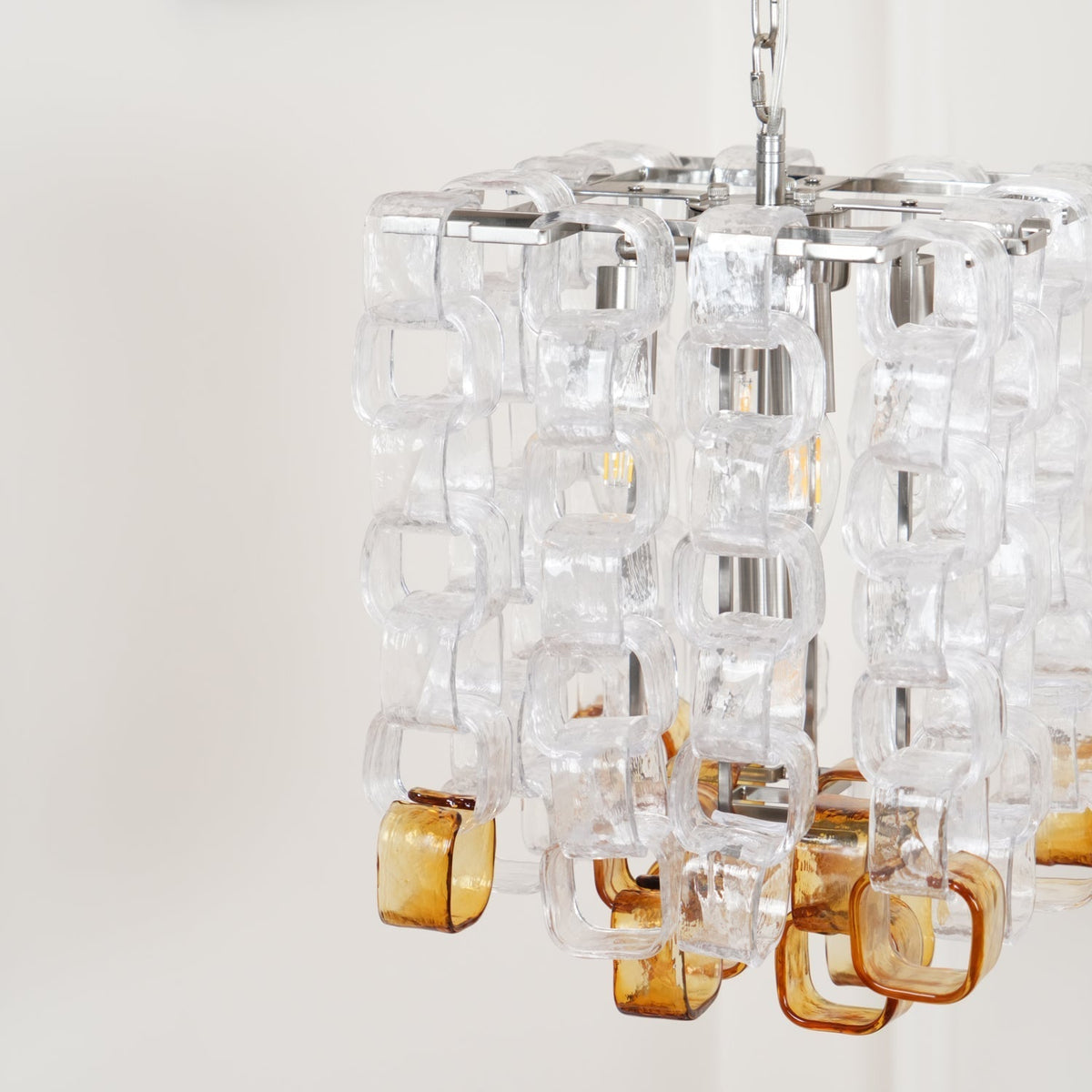 Orielis Kroonluchter Murano-glas Interlockende geometrische vorm