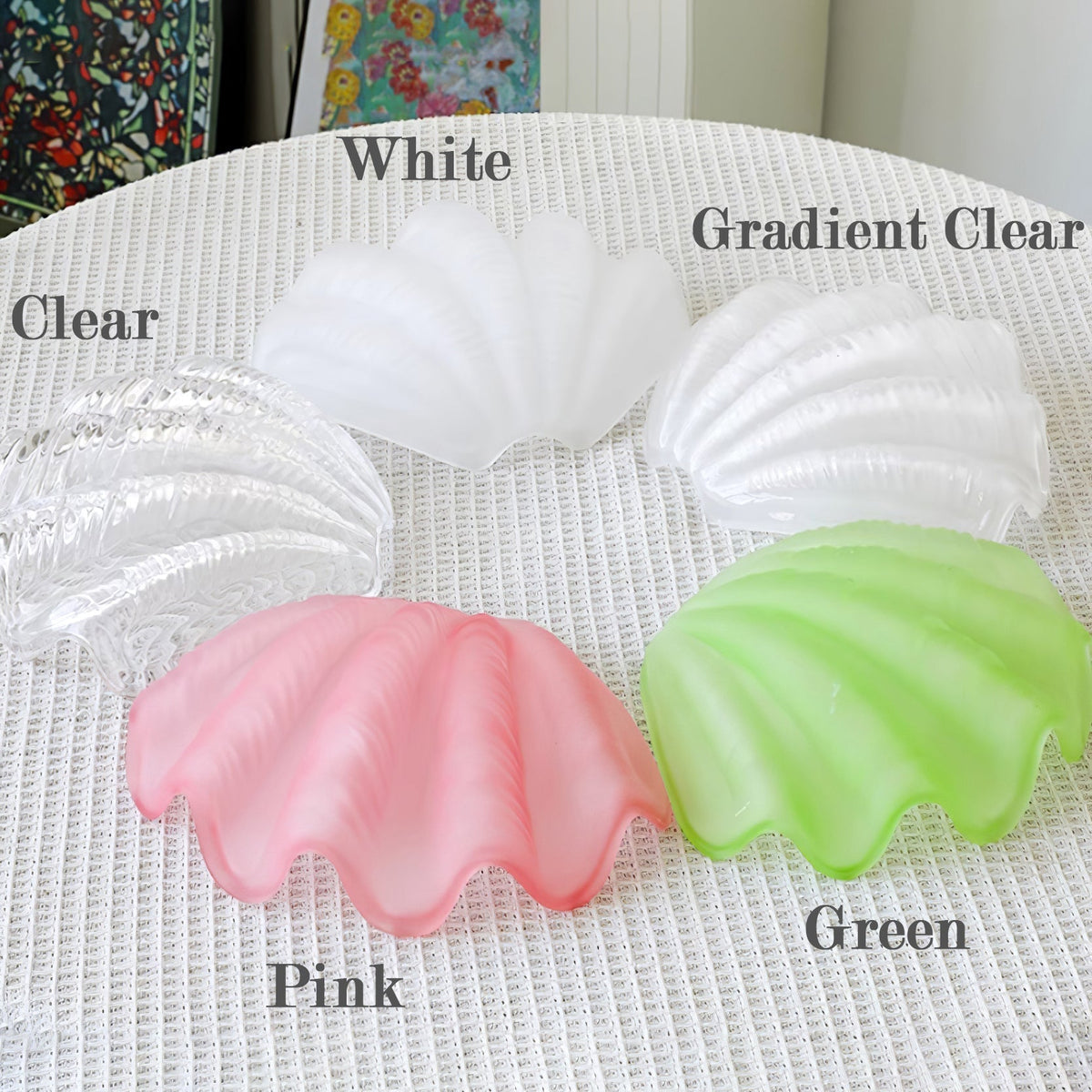 Murano hanglamp roze Murano shell met messing barokke keuken