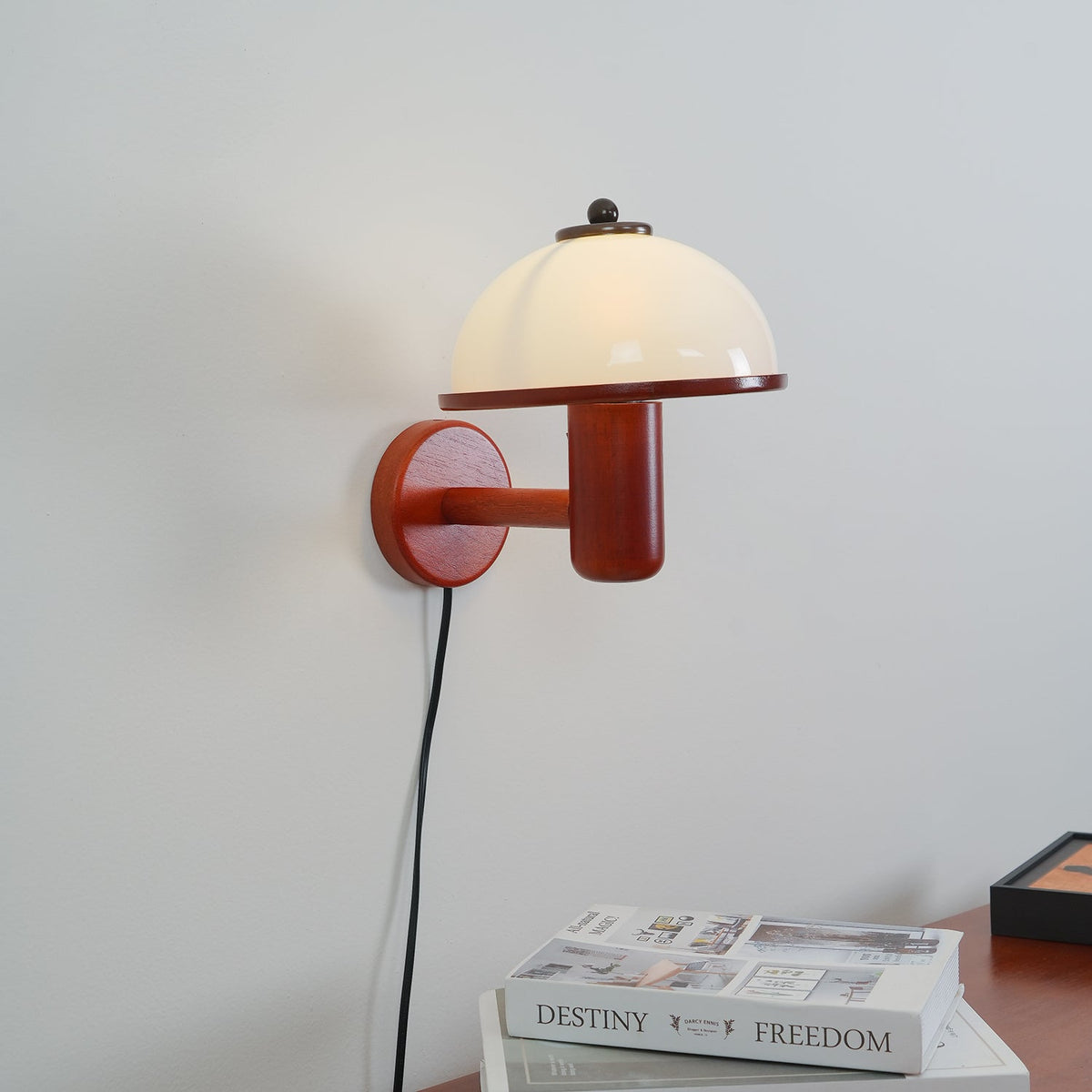Rinerise Wandlamp Paddenstoelvorm Hout Eikenhout