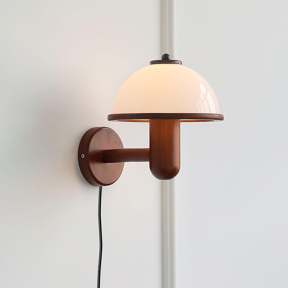 Elvarira wandlamp Mushroom hout