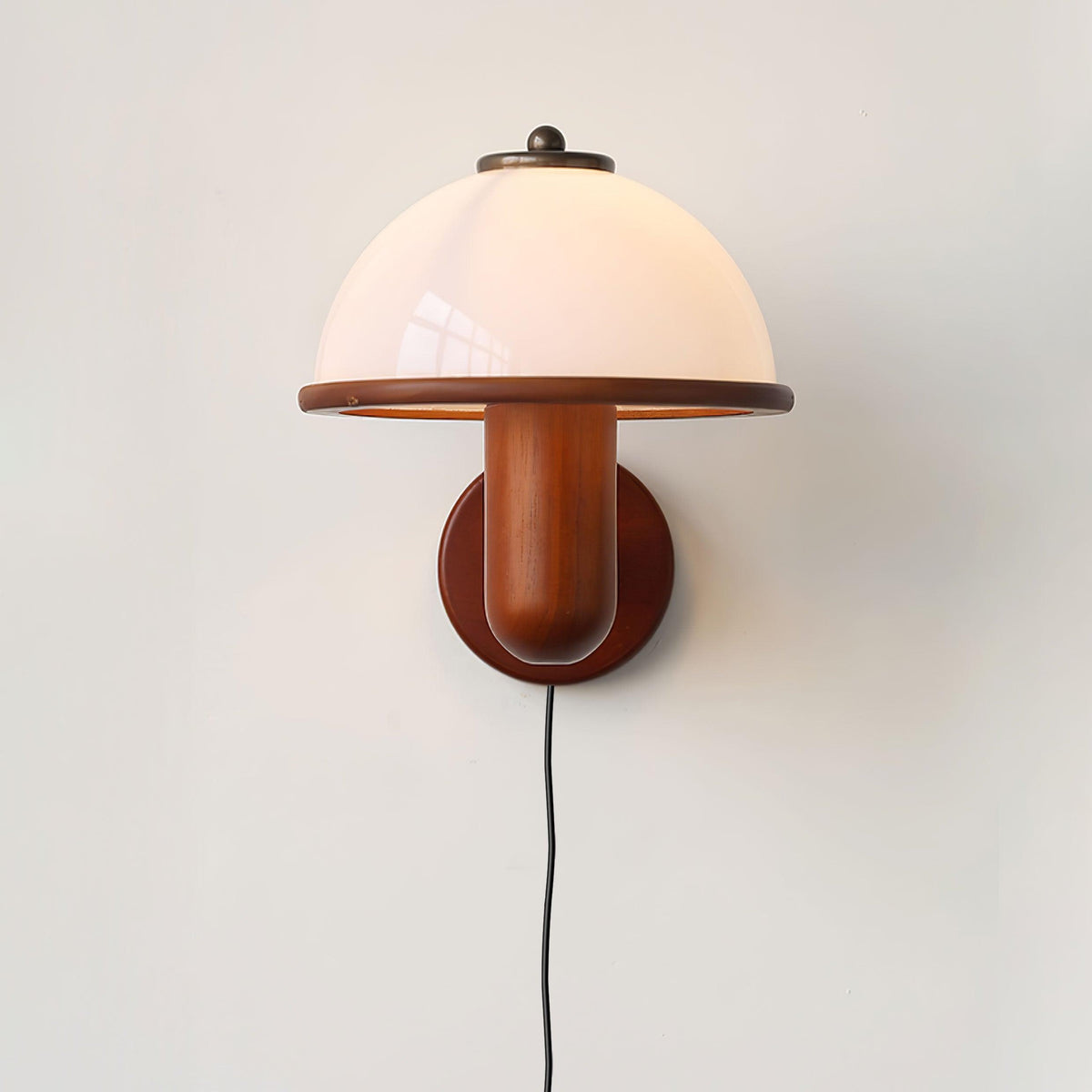 Rinerise Wandlamp Paddenstoelvorm Hout Eikenhout