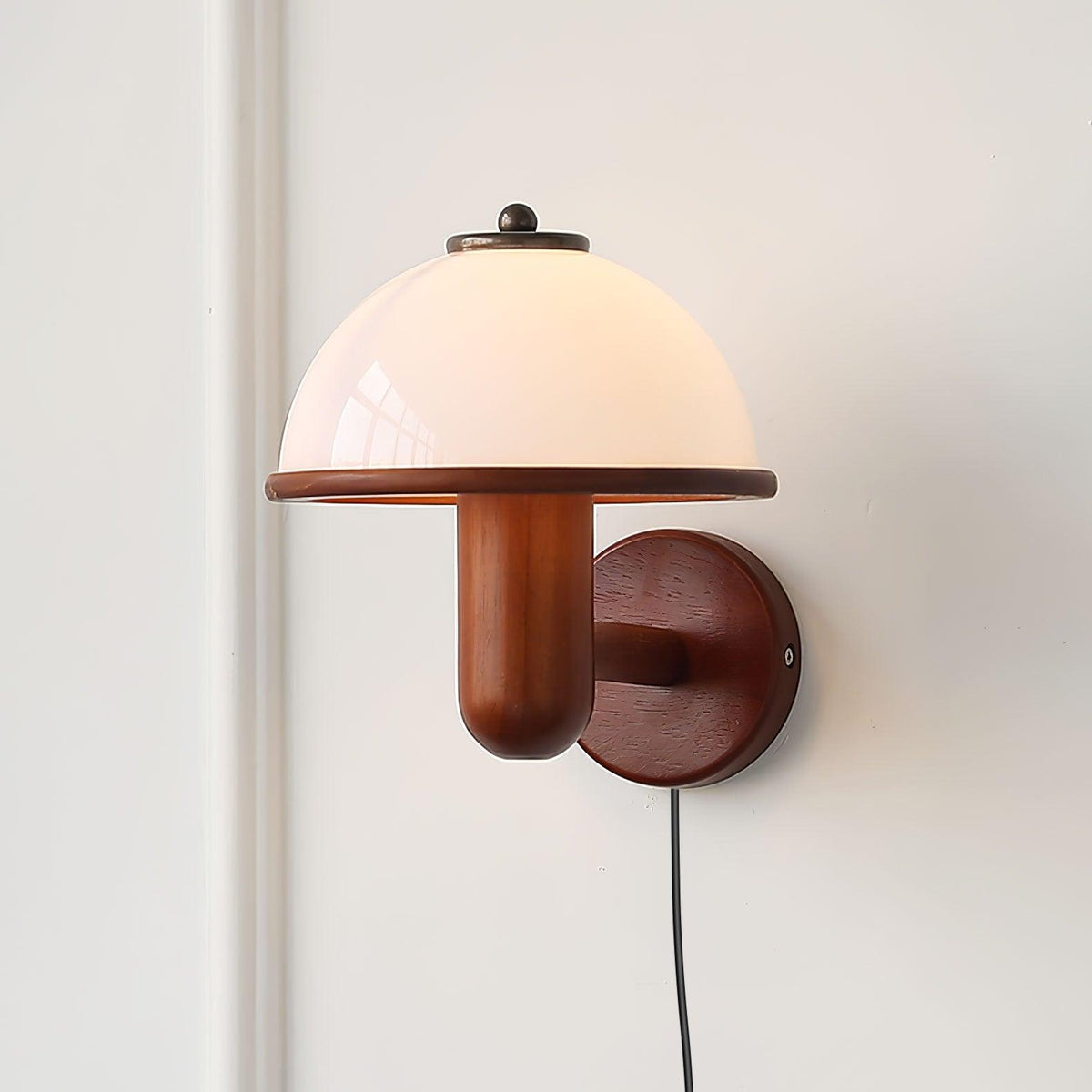 Rinerise Wandlamp Paddenstoelvorm Hout Eikenhout