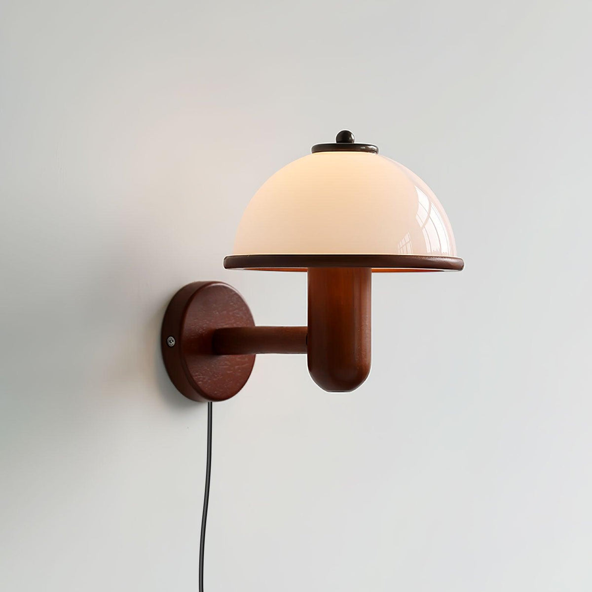 Elvarira wandlamp Mushroom hout
