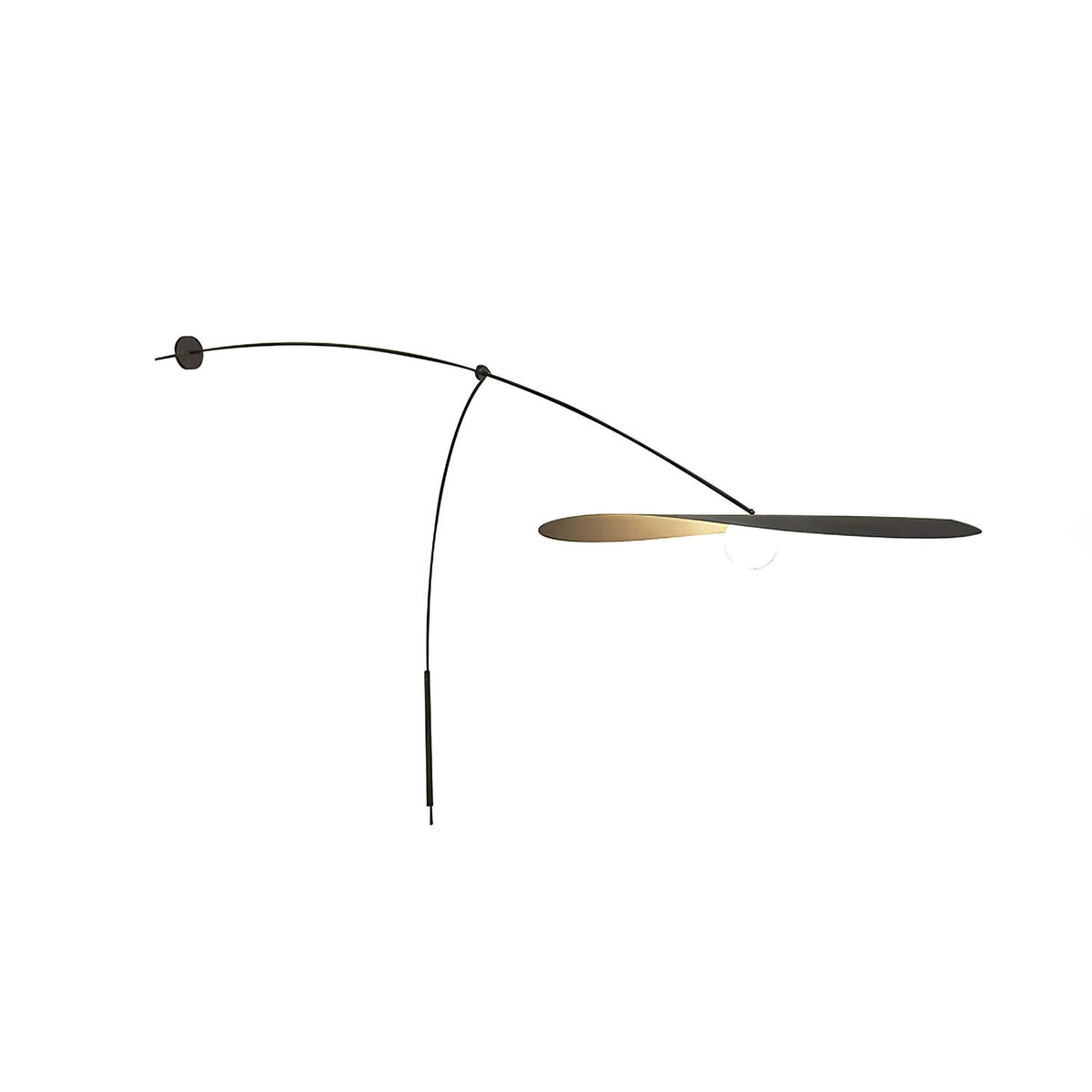 Tirove wandlamp van glas in minimalistisch ontwerp