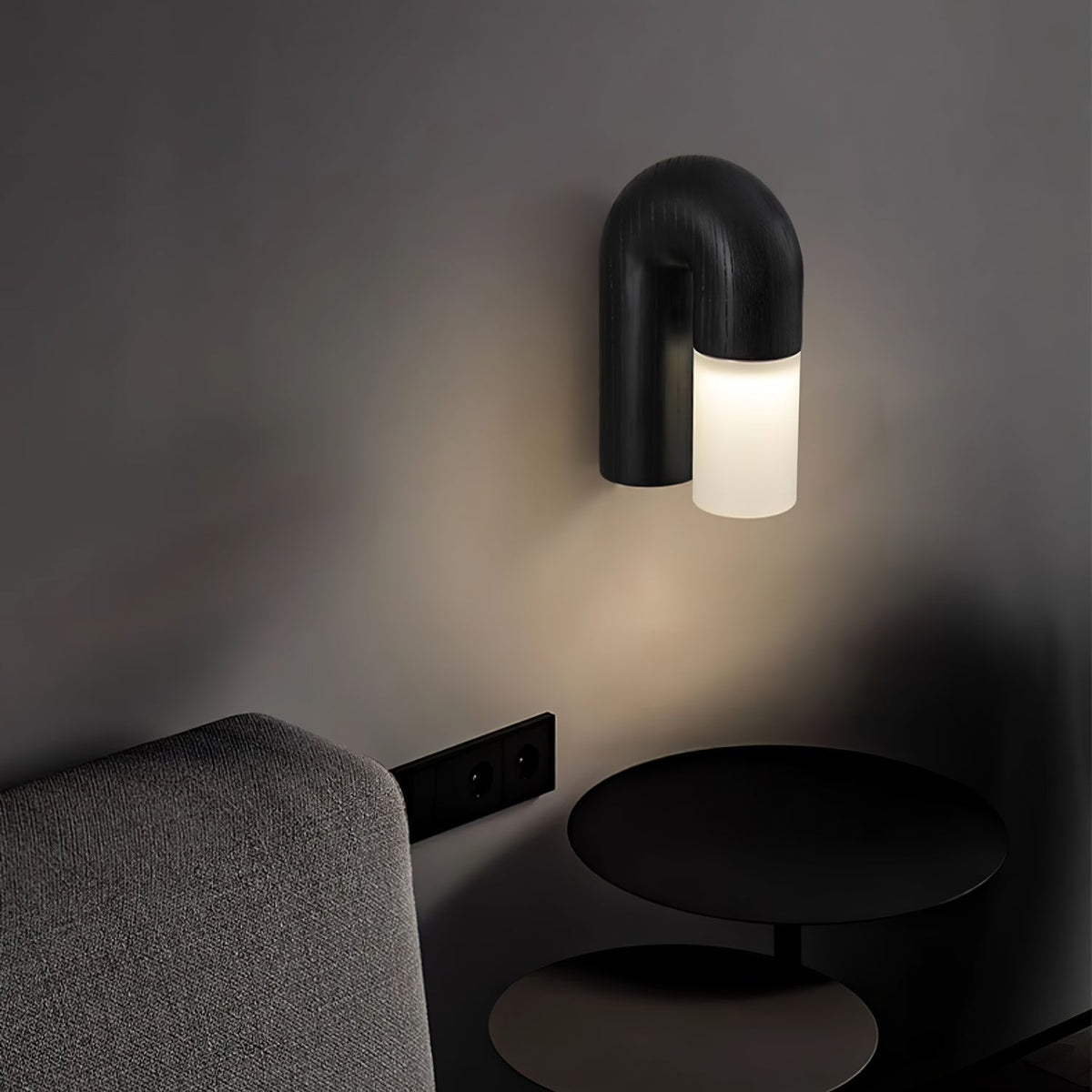 King Moderne minimalistische wandlamp van hout