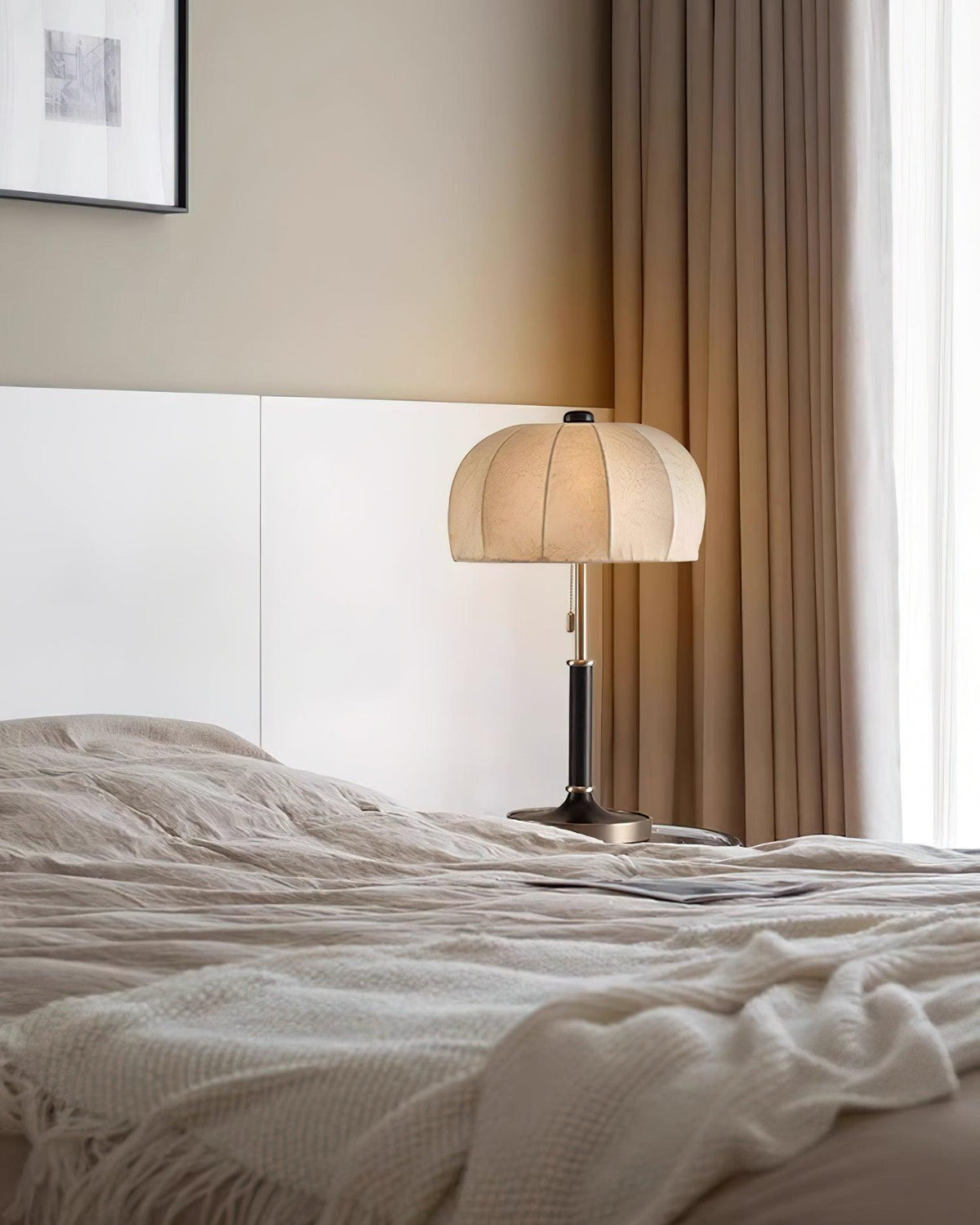 Nalemu Houten Stoffen Retro tafellamp