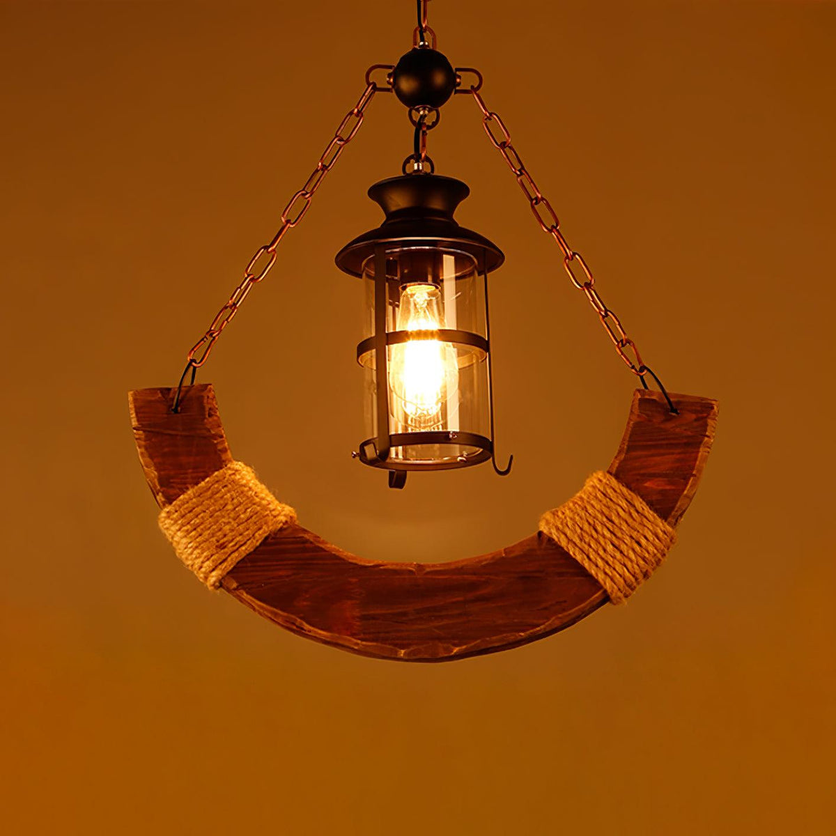 Aurzorir Vintage houten kroonluchter