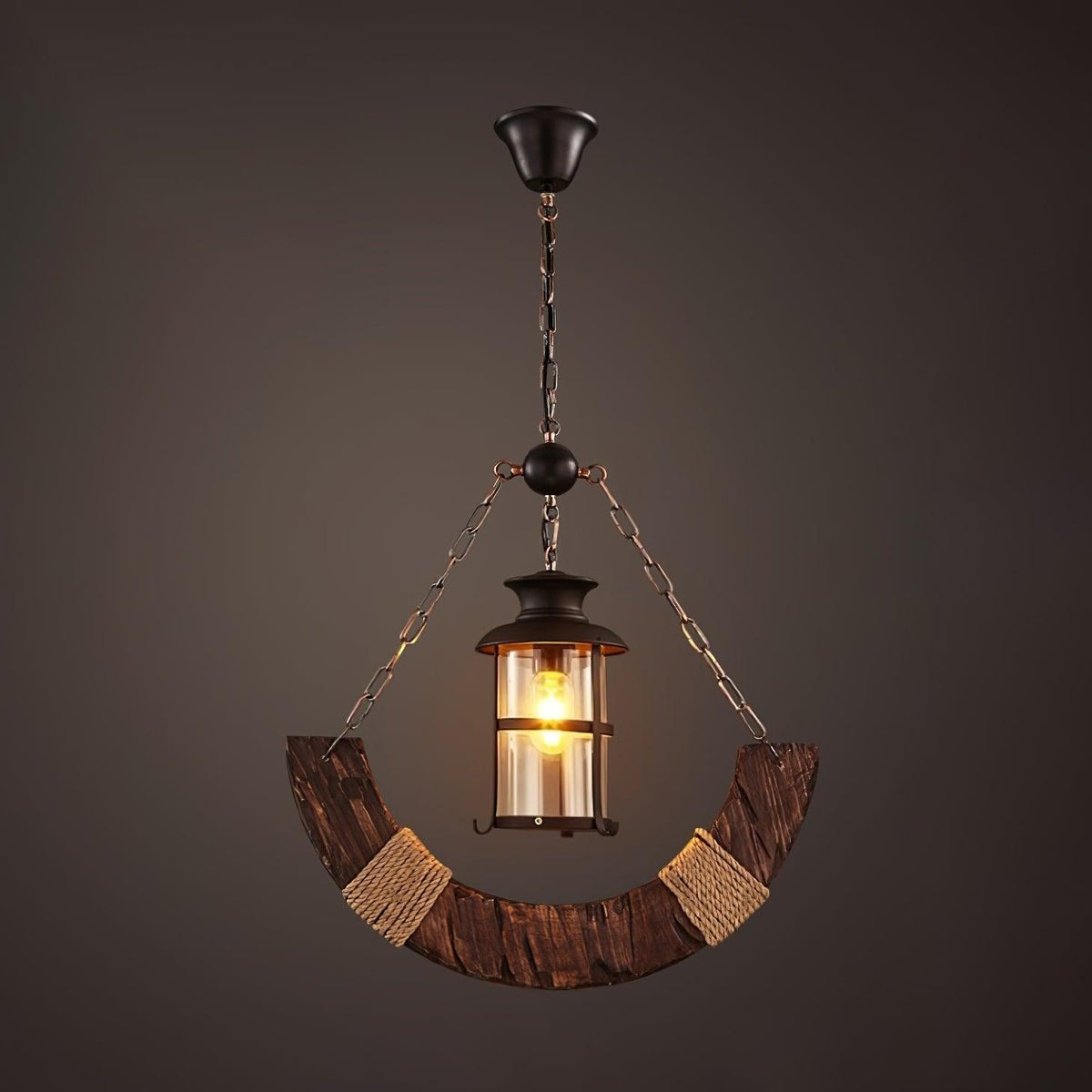 Aurzorir Vintage houten kroonluchter